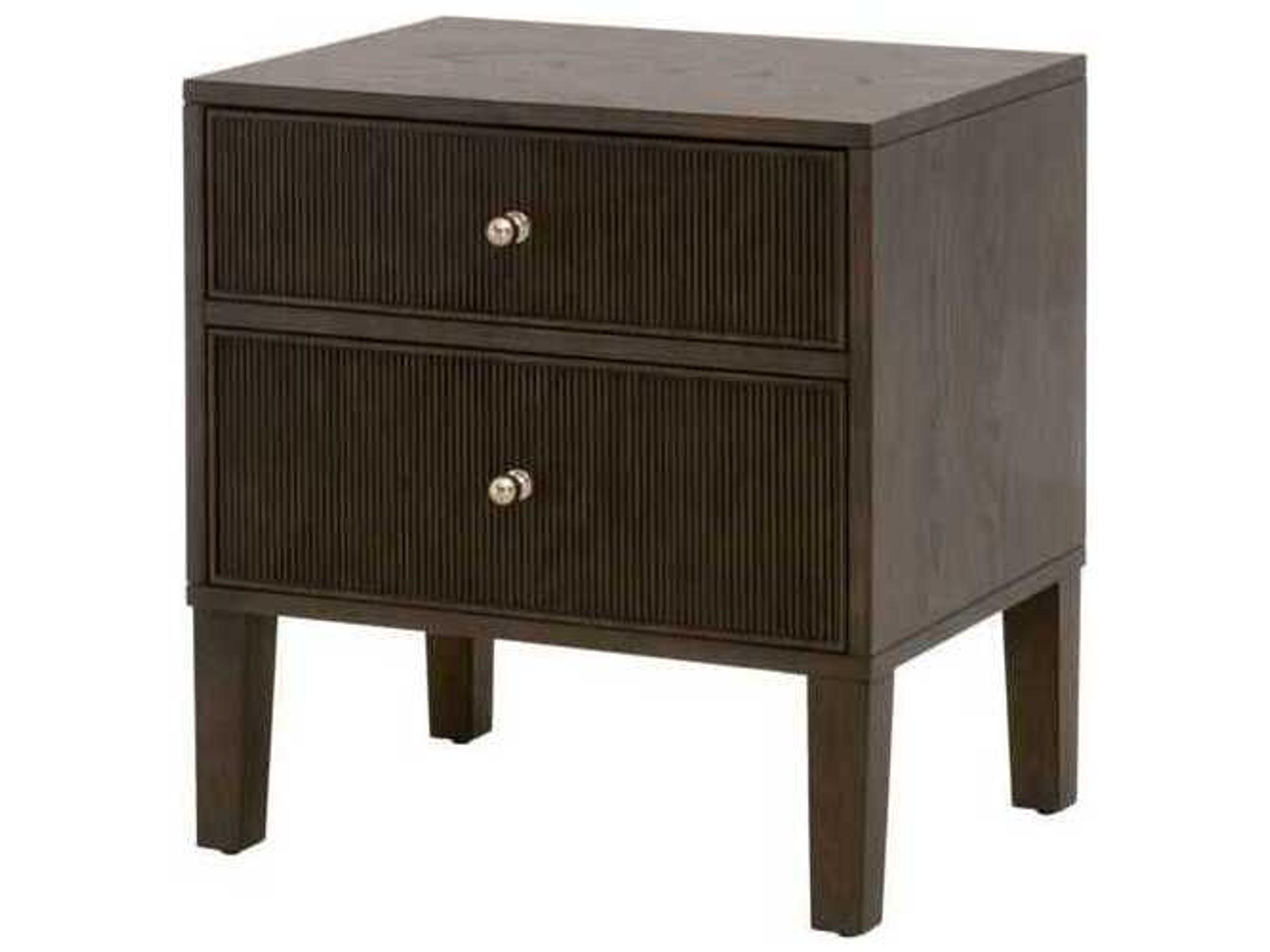 Highland 2-Drawer Nightstand in Dutch Brown Oak