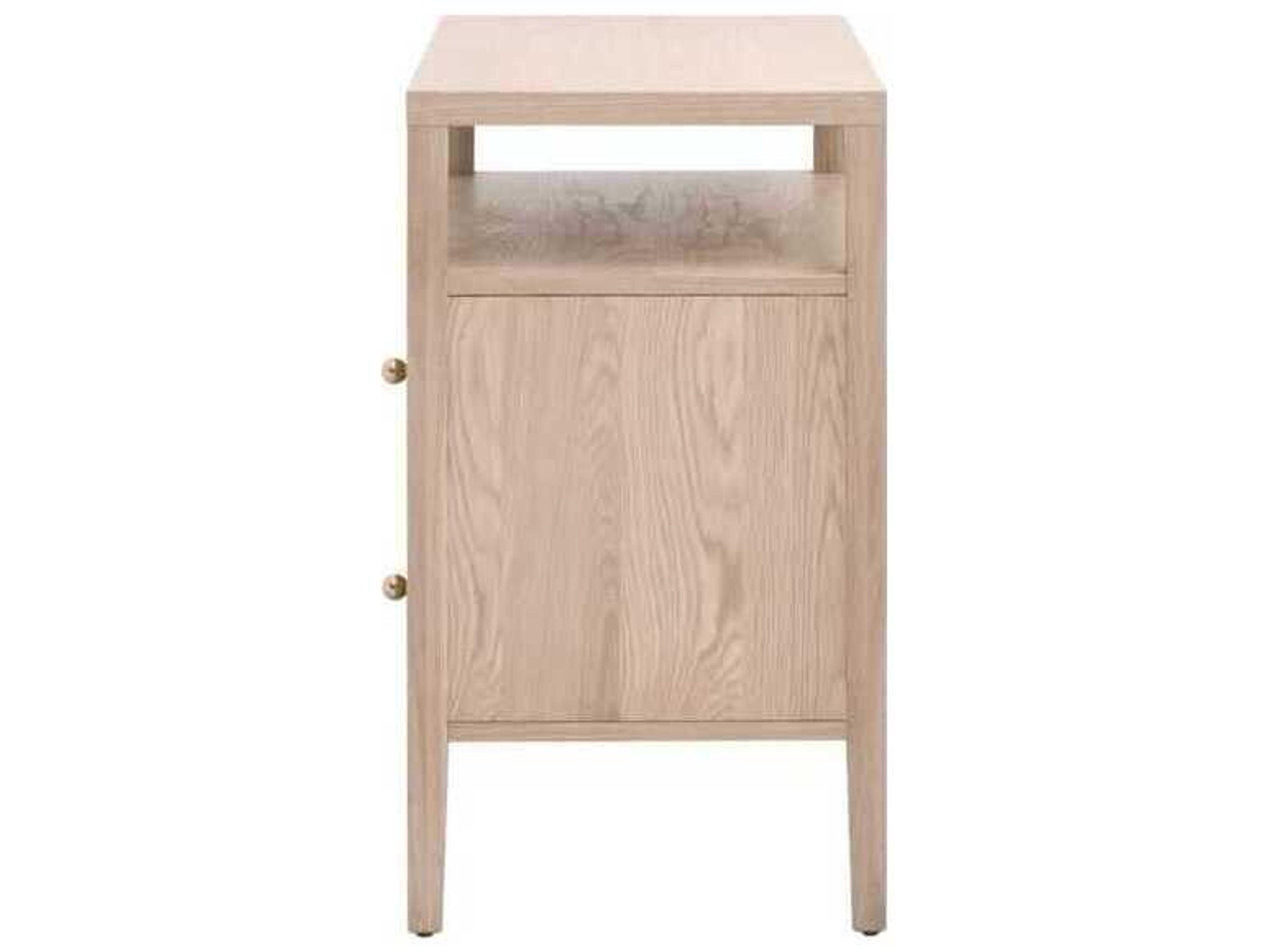 Luxecor Respite 2-Drawers Natural Oak Wood Nightstand