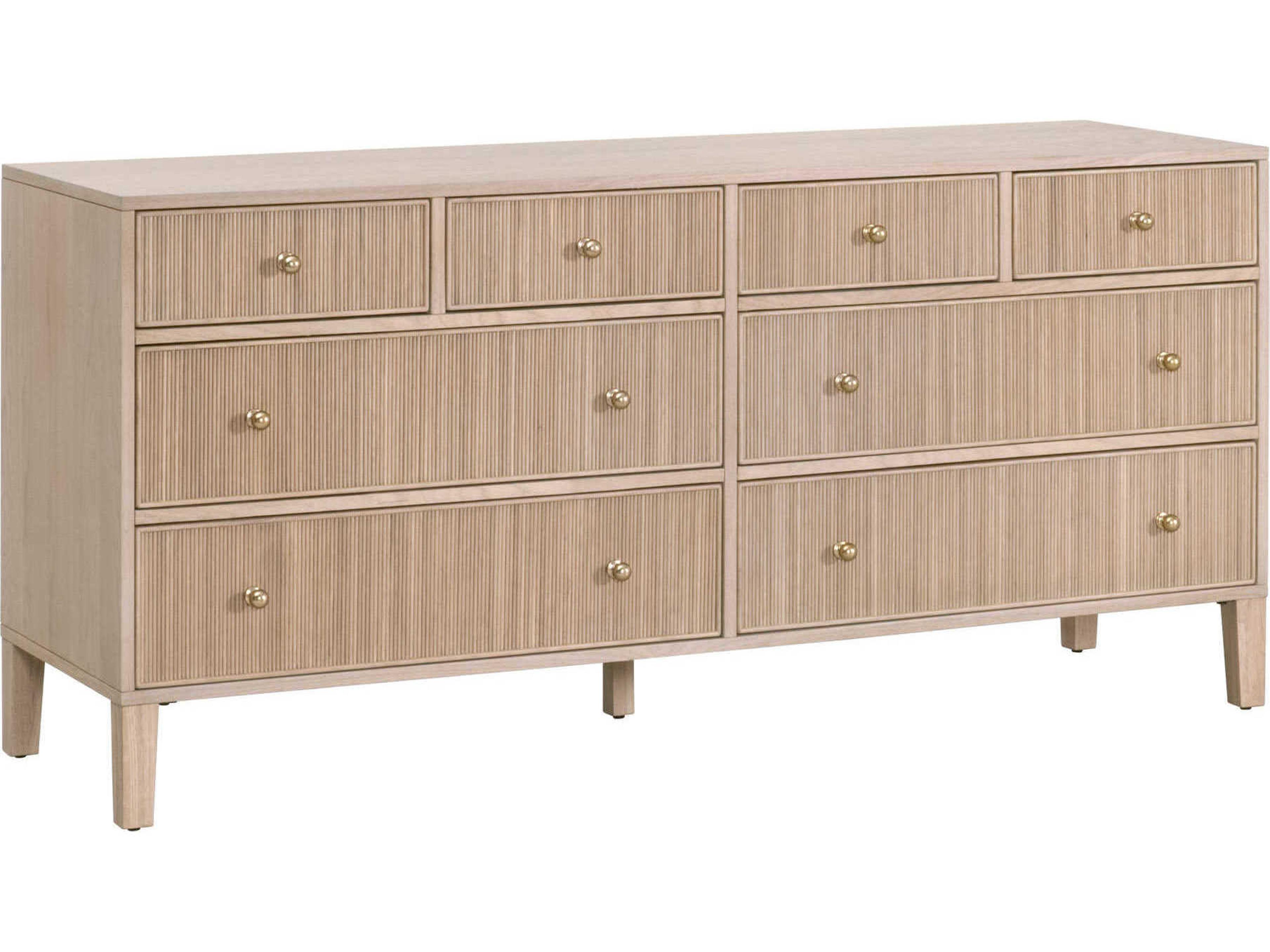 Highland 8-Drawer Double Dresser in Natural Oak