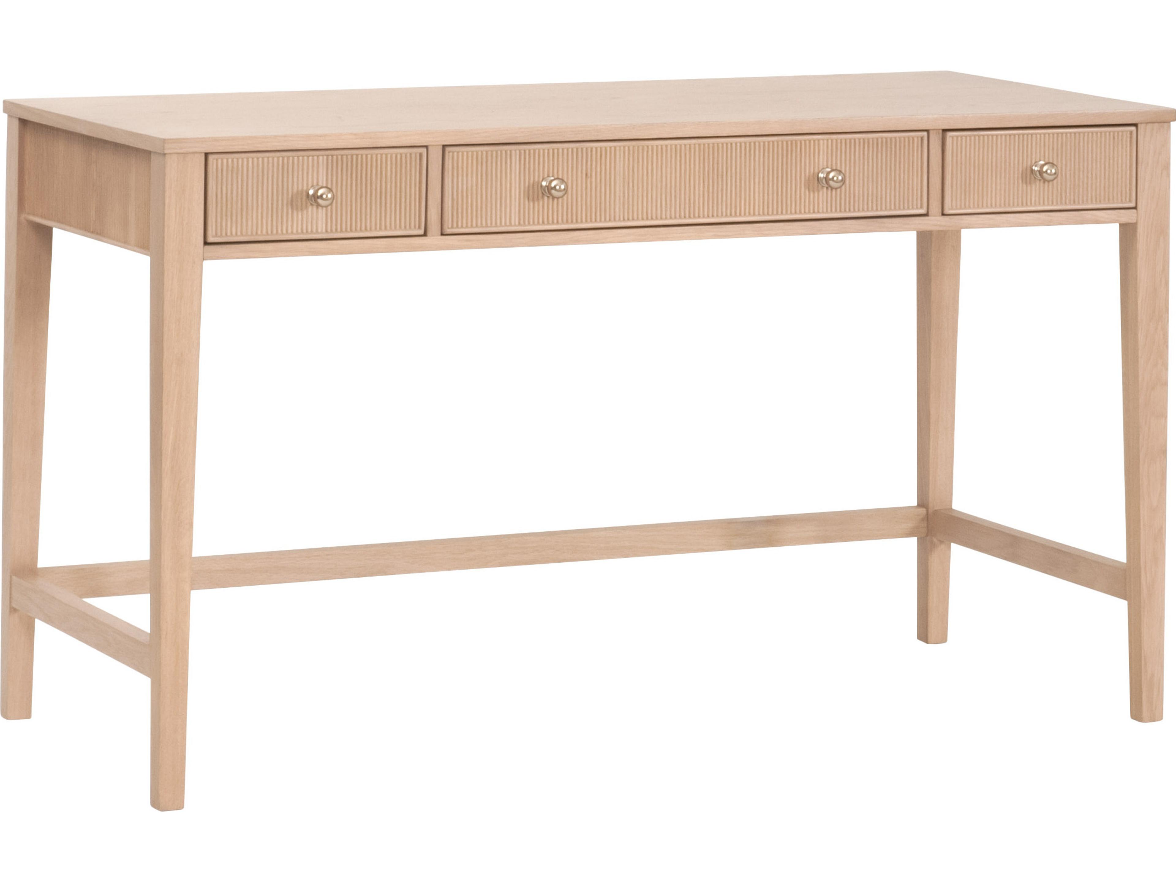Bronze Bay Natural Oak Wood Writing Desk