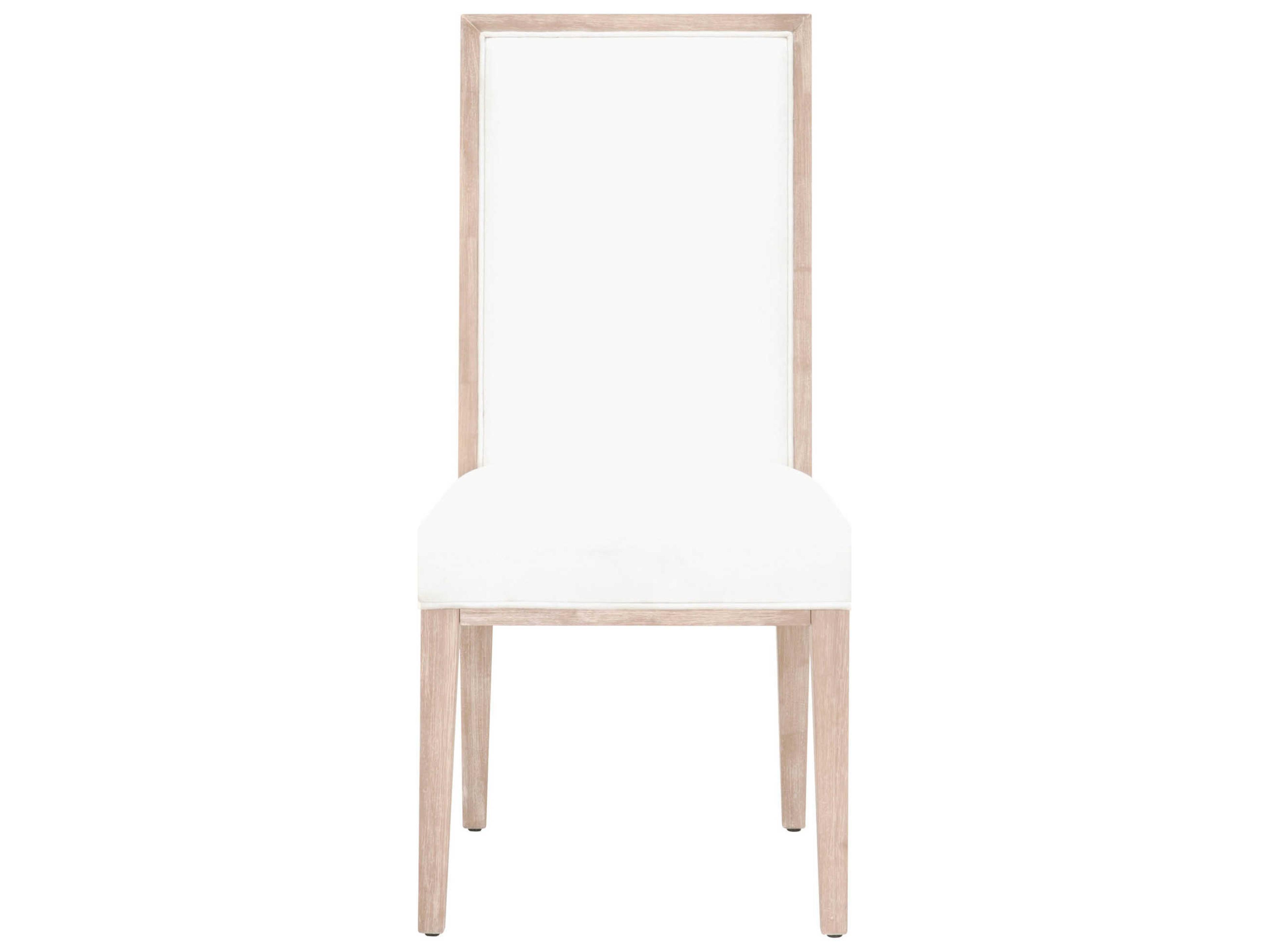 Luxecor Respite Martin Rubberwood White Upholstered Side Dining Chair Set of 2