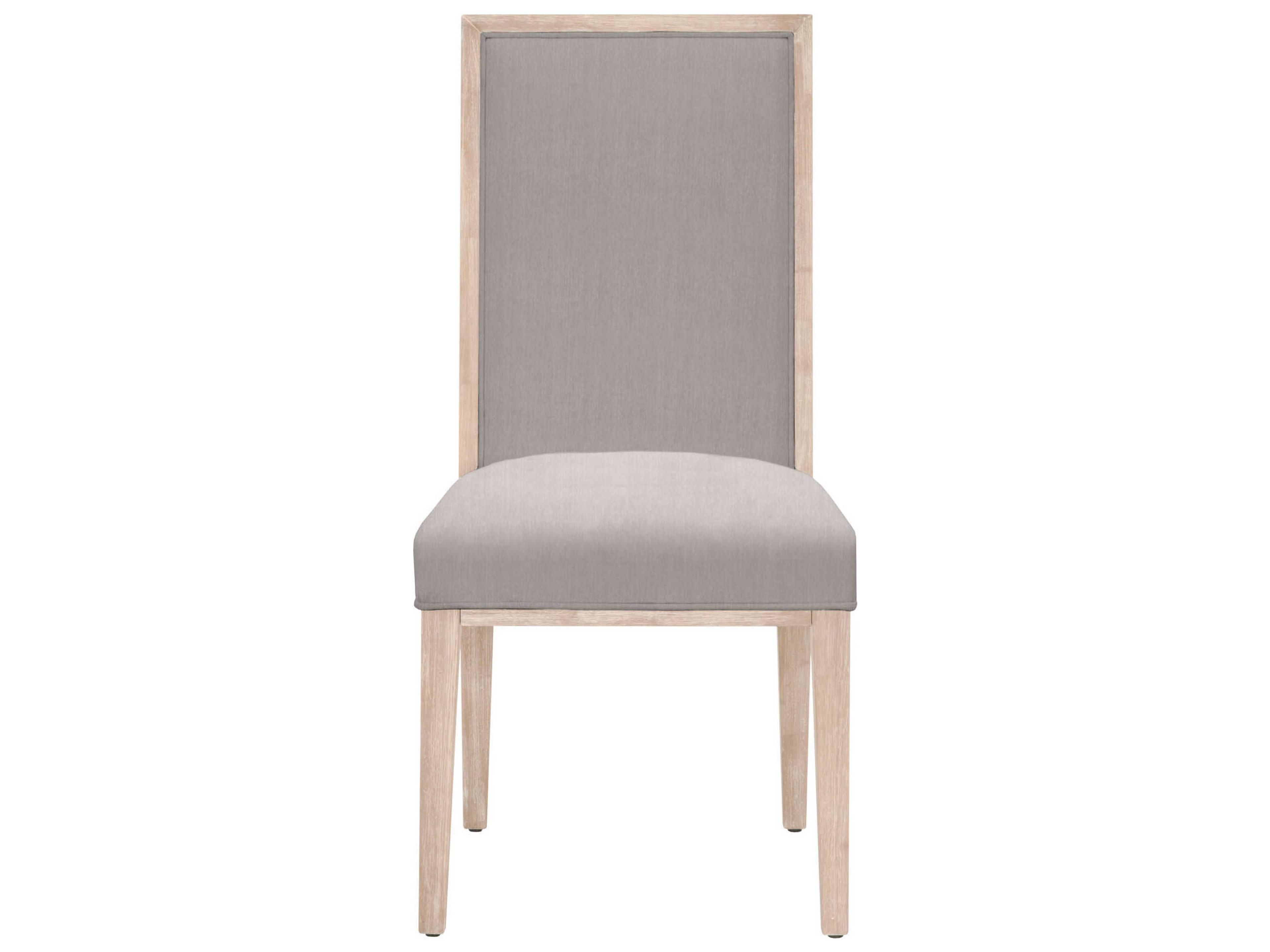 Essentials for Living Traditions Martin Rubberwood Gray Upholstered Side Dining Chair Set of 2