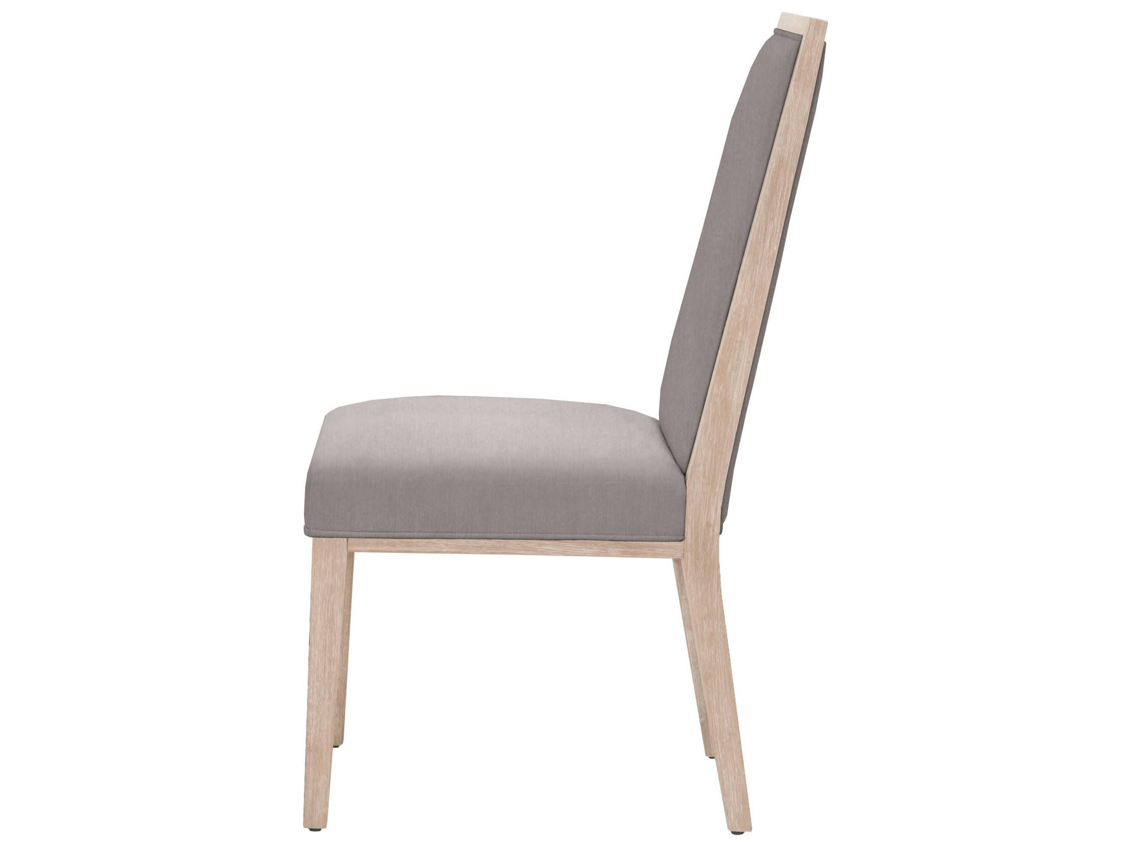 Essentials for Living Traditions Martin Rubberwood Gray Upholstered Side Dining Chair Set of 2