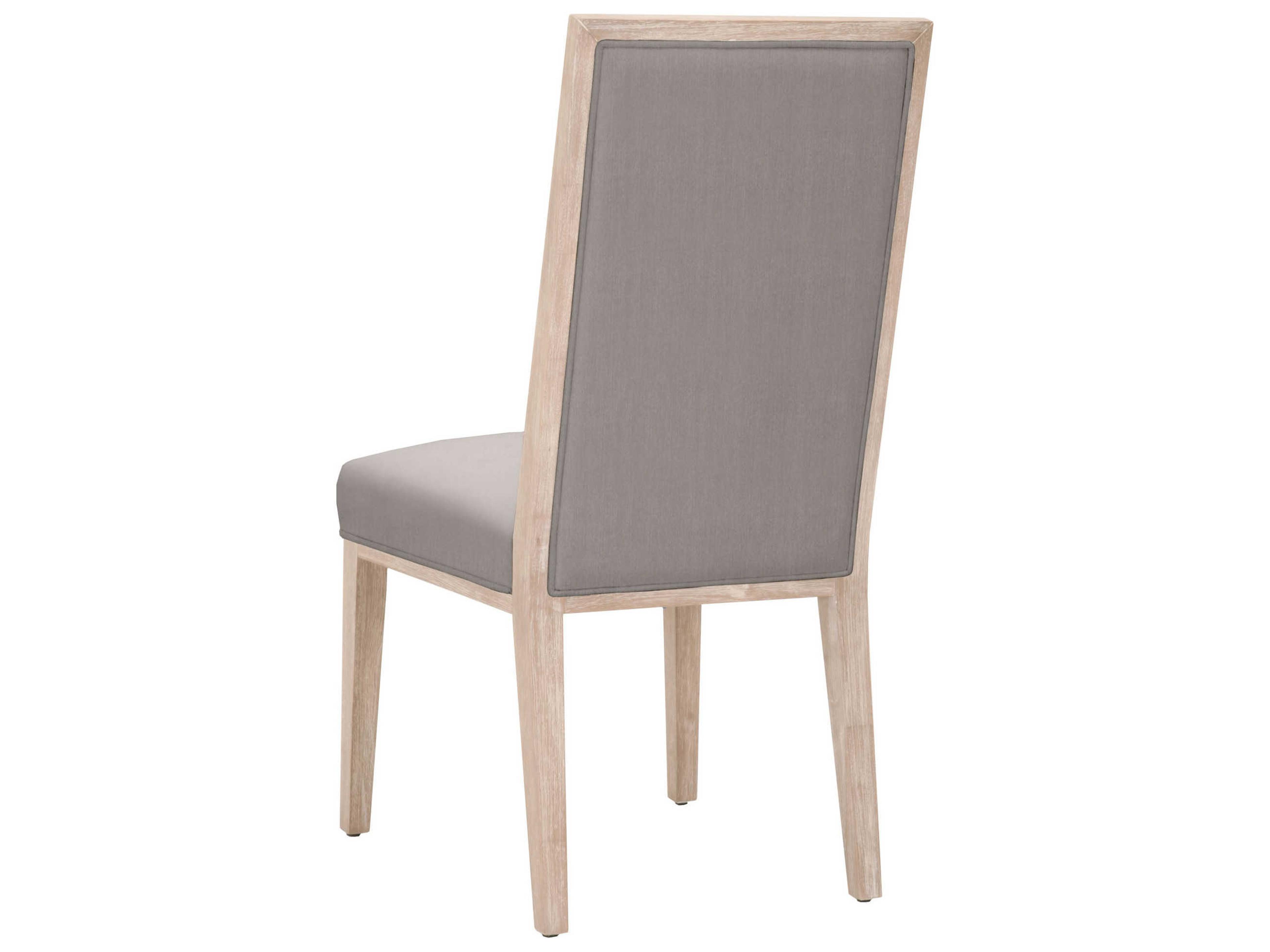 Essentials for Living Traditions Martin Rubberwood Gray Upholstered Side Dining Chair Set of 2