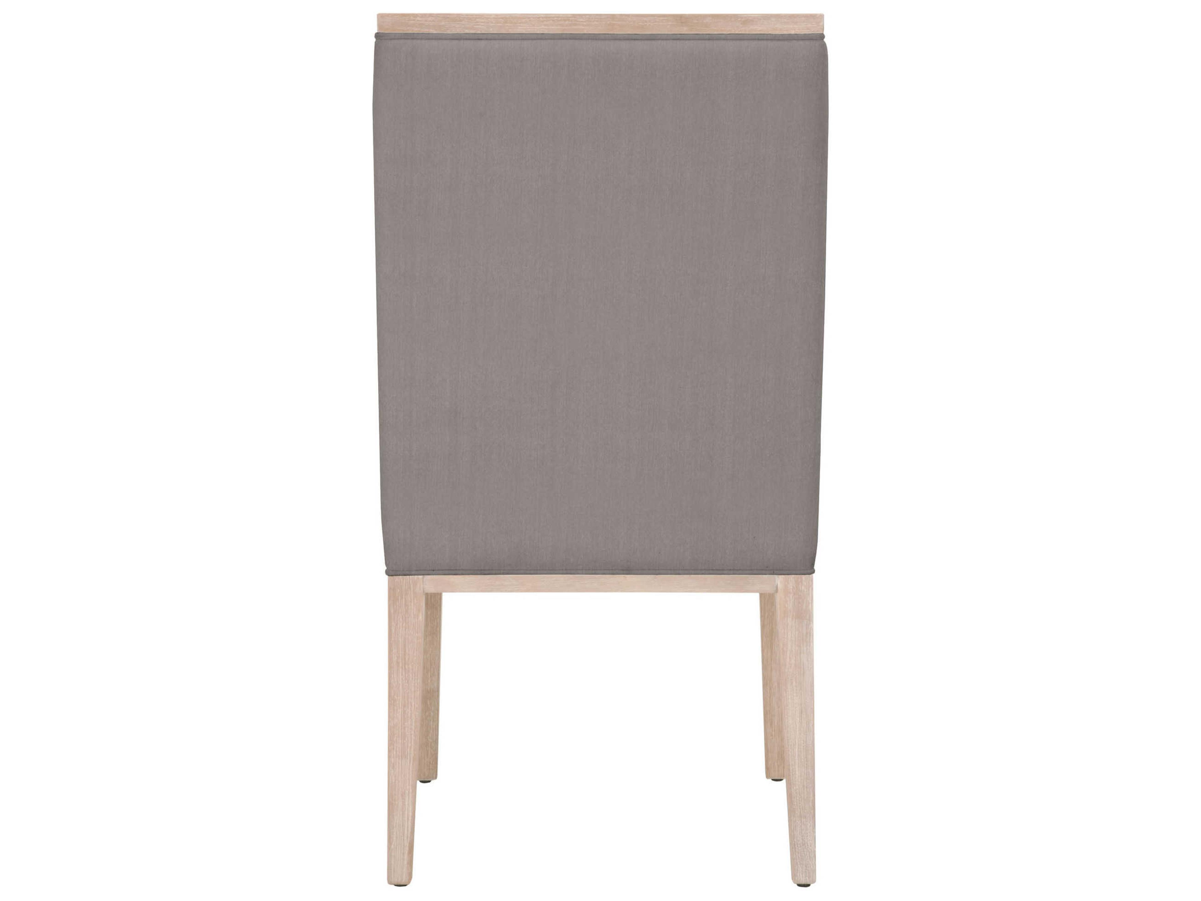 Essentials for Living Traditions Martin Wing Back Pine Wood Gray Upholstered Side Dining Chair Set of 2