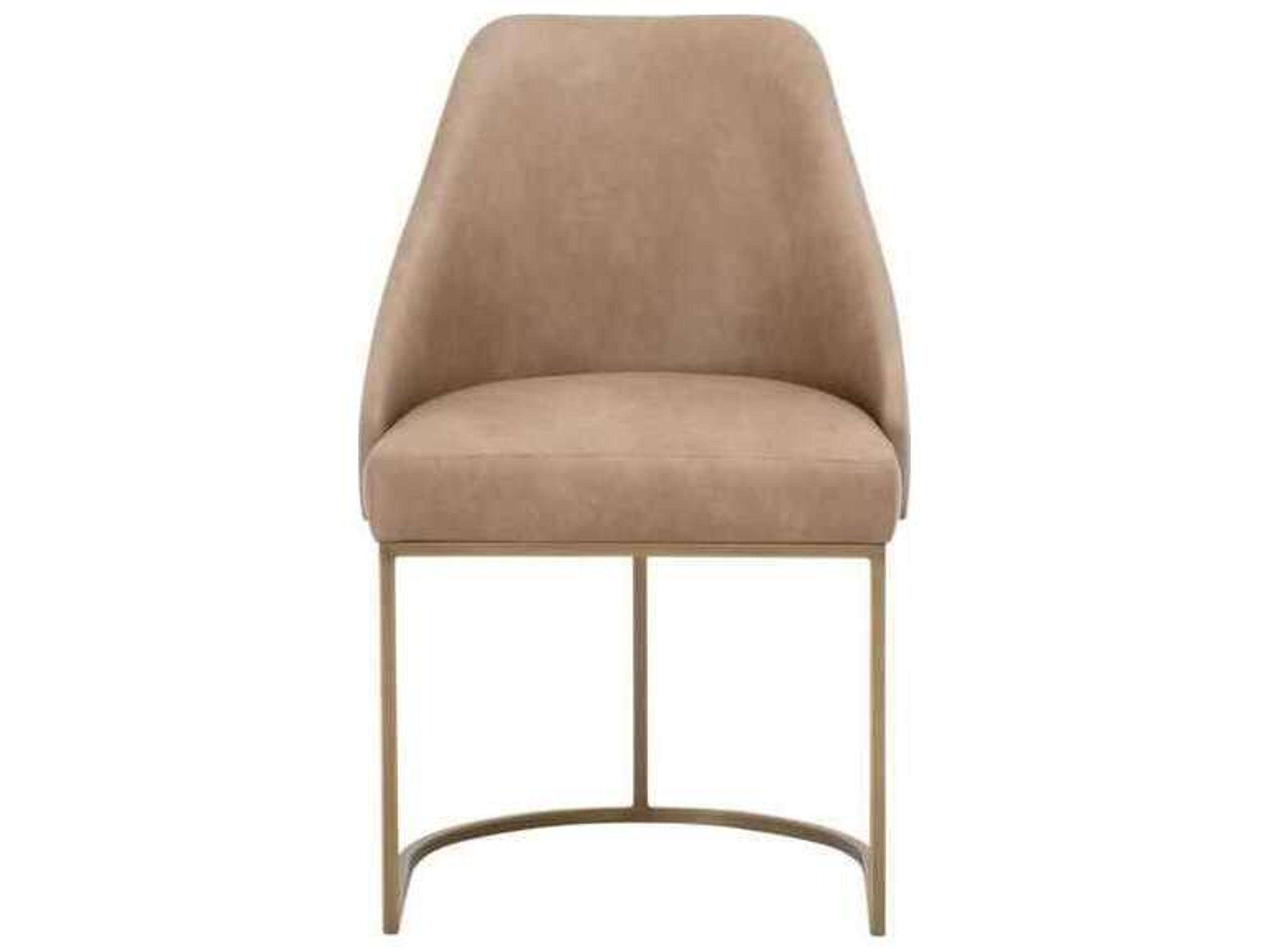 Essentials for Living Traditions Parissa Brown Upholstered Armless Dining Chair, Set of 2