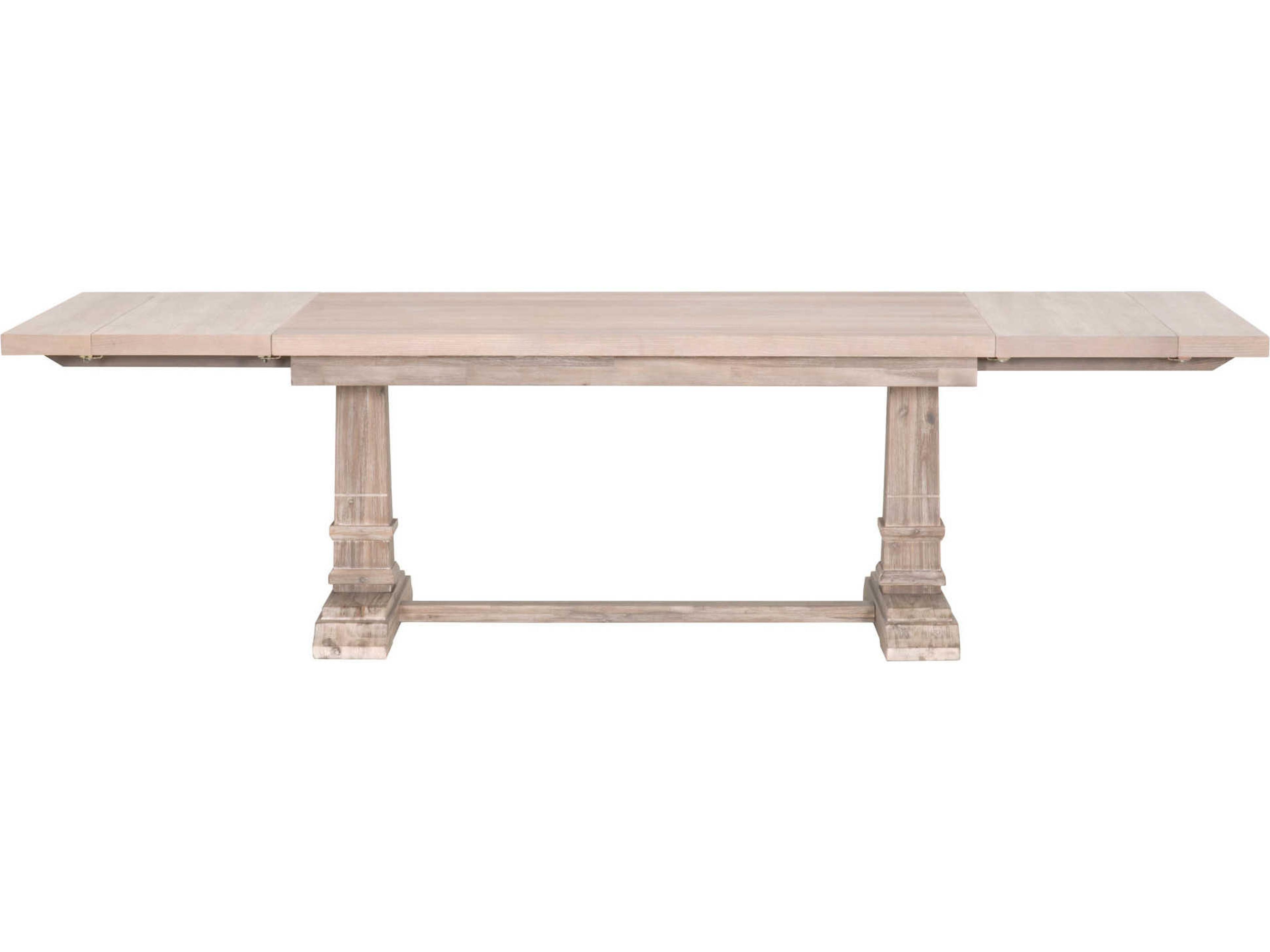Essentials for Living Traditions Hudson Extendable Rectangular Wood Natural Gray Dining Table