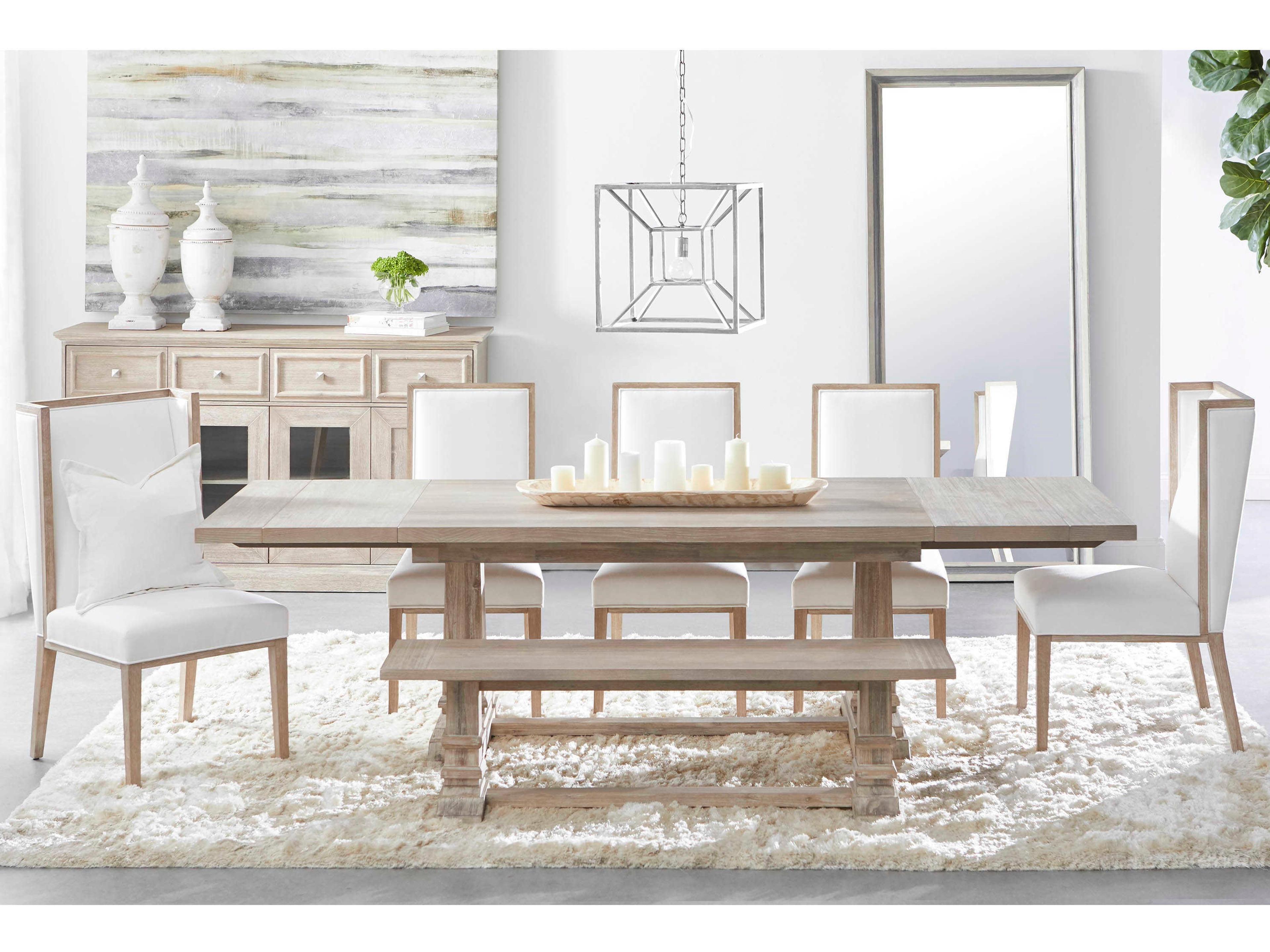 Essentials for Living Traditions Hudson Extendable Rectangular Wood Natural Gray Dining Table