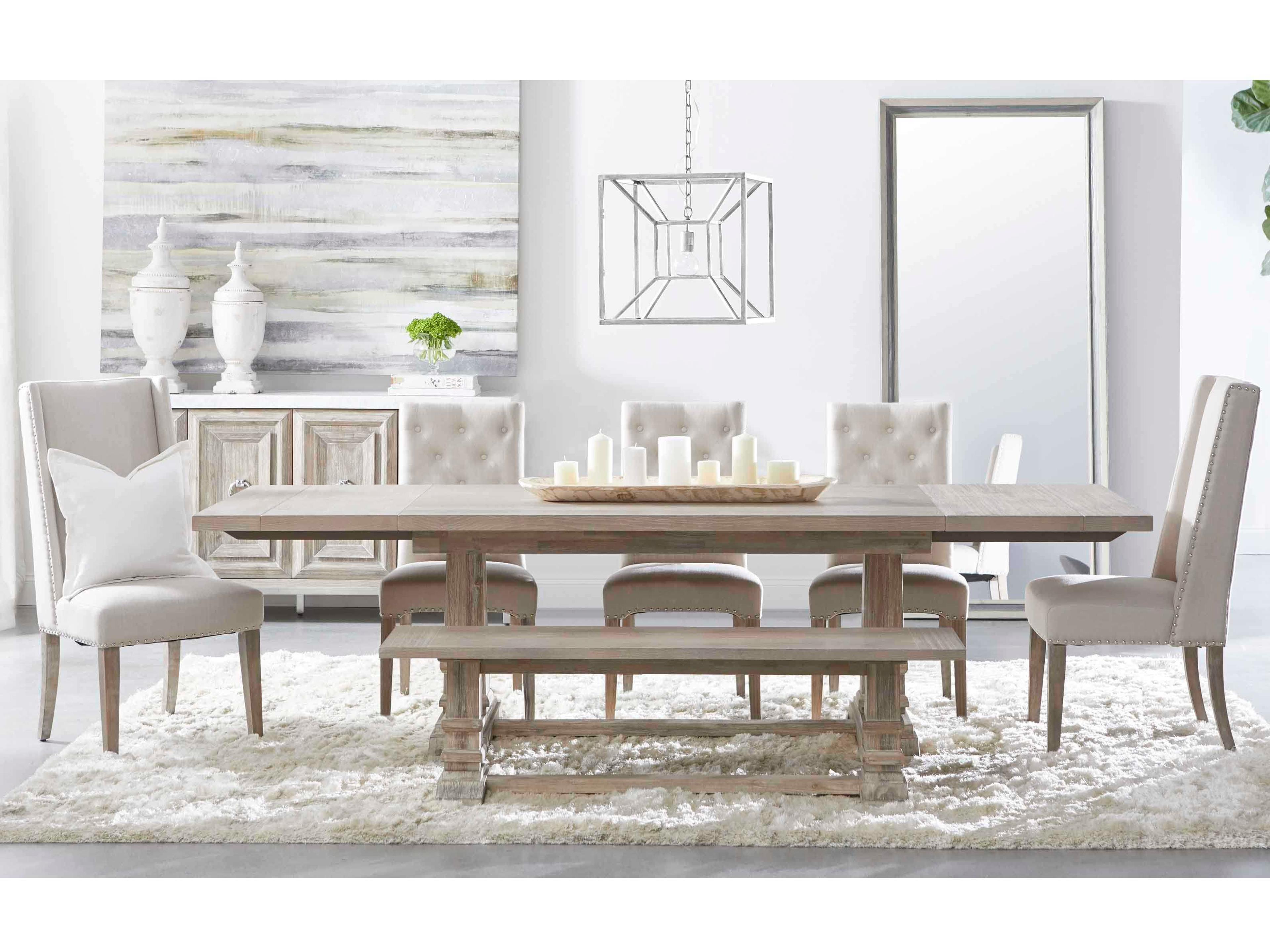 Essentials for Living Traditions Hudson Extendable Rectangular Wood Natural Gray Dining Table