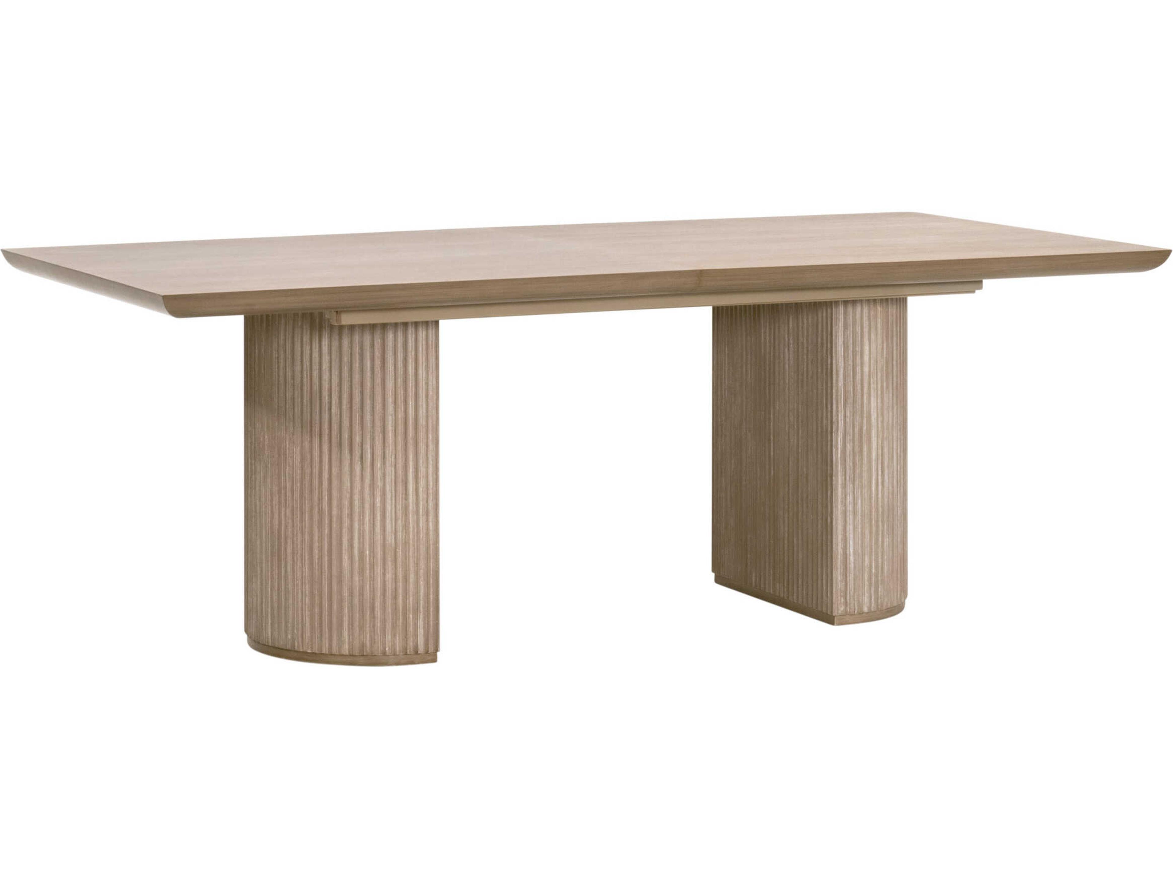 Traditions Rectangular Wood Natural Gray Dining Table
