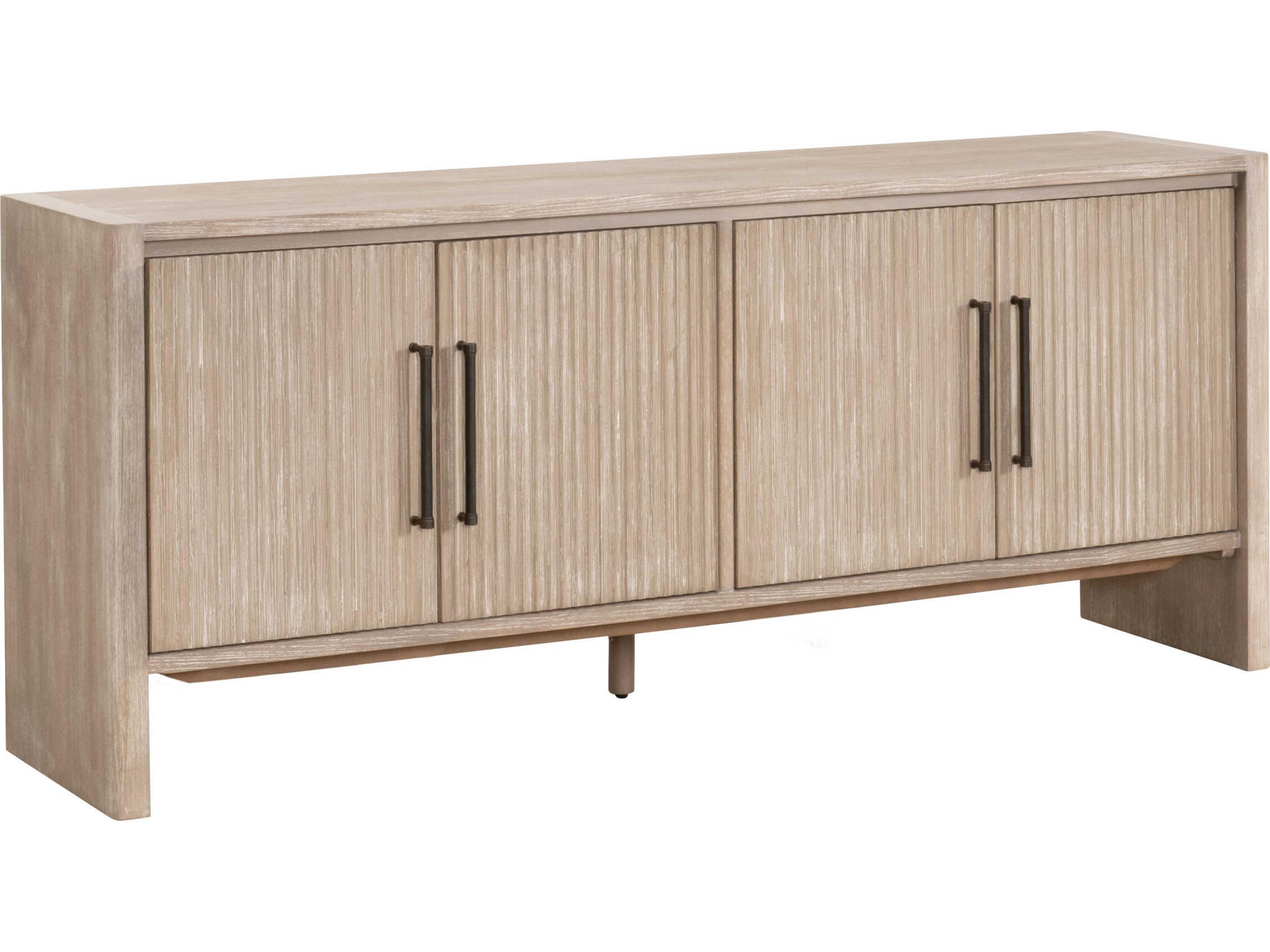 Traditions 74" Halloway Acacia Wood Natural Gray Sideboard