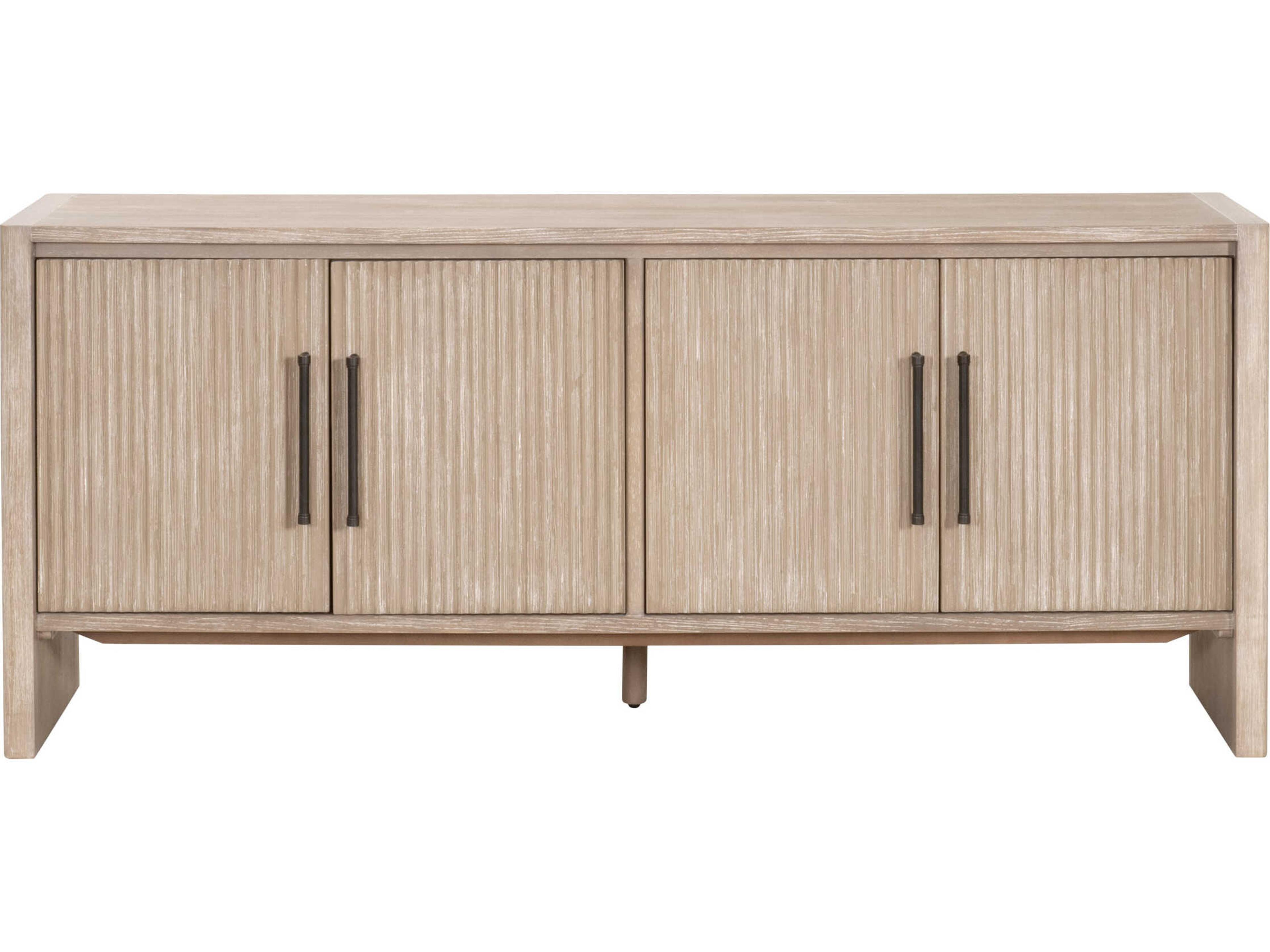 Essentials for Living Traditions 74" Halloway Acacia Wood Natural Gray Sideboard