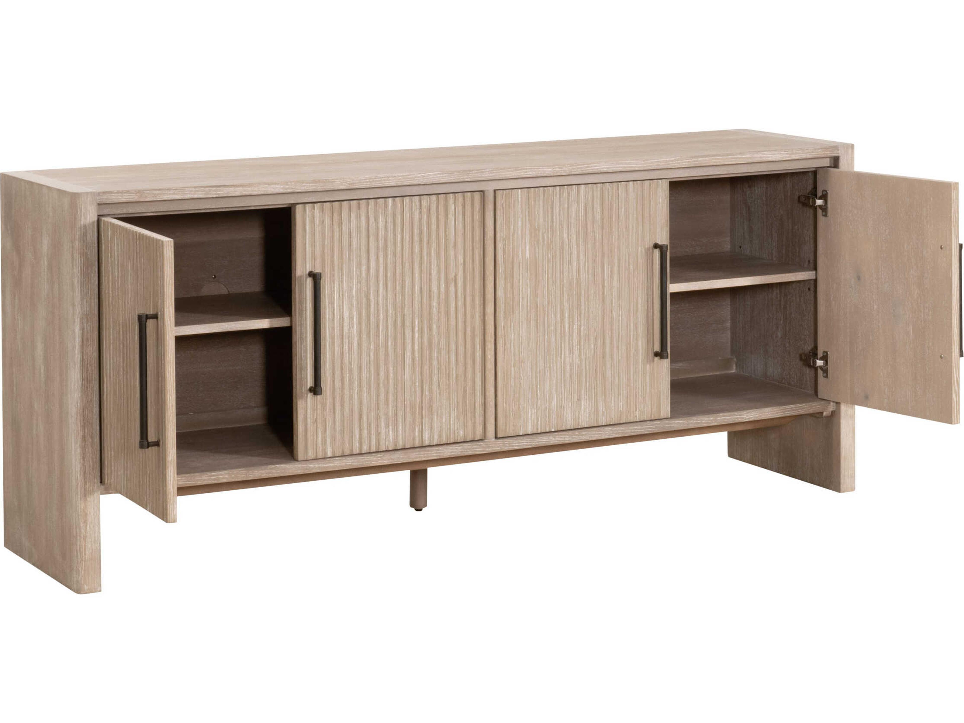 Essentials for Living Traditions 74" Halloway Acacia Wood Natural Gray Sideboard