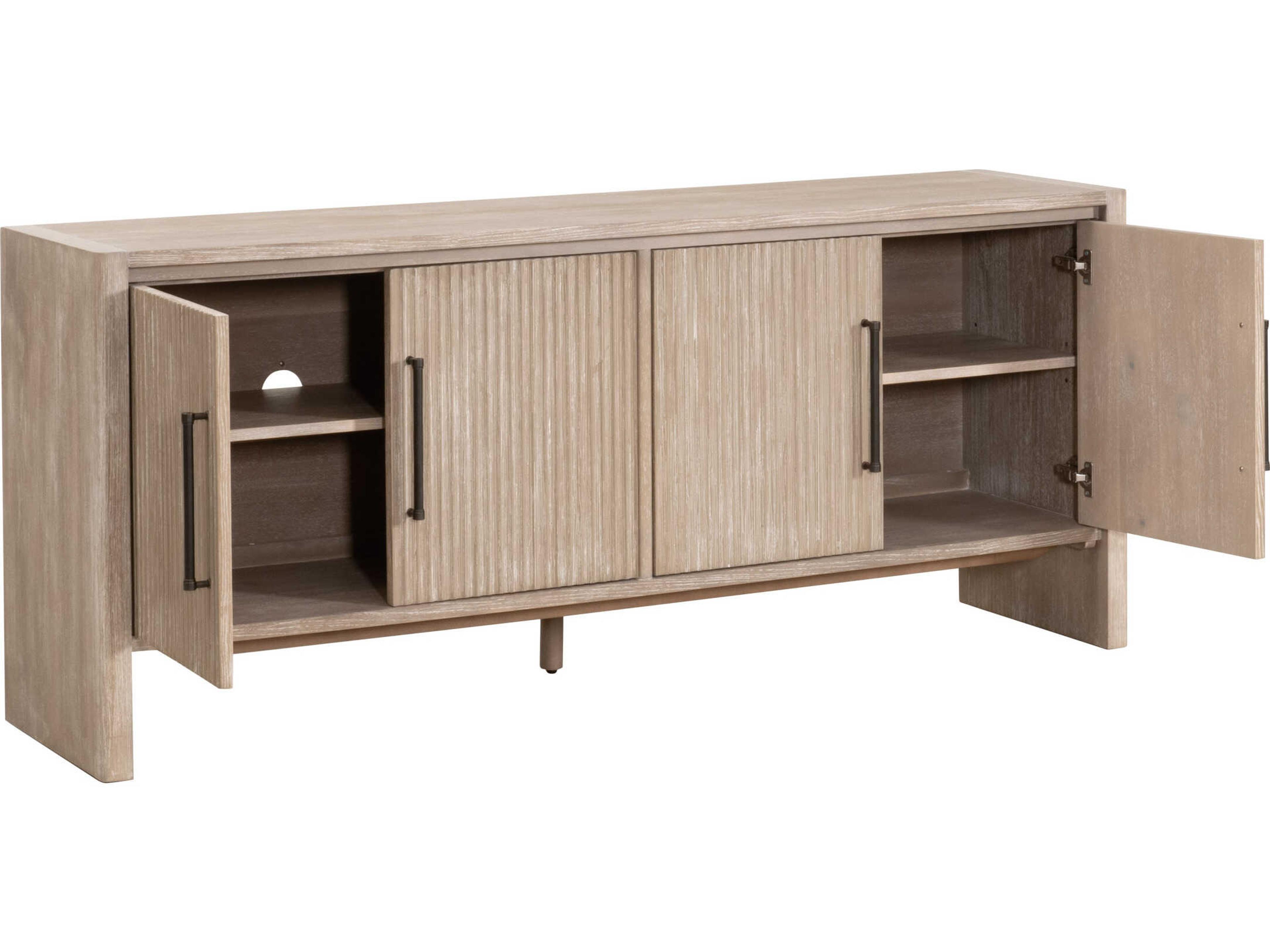 Essentials for Living Traditions 74" Halloway Acacia Wood Natural Gray Sideboard