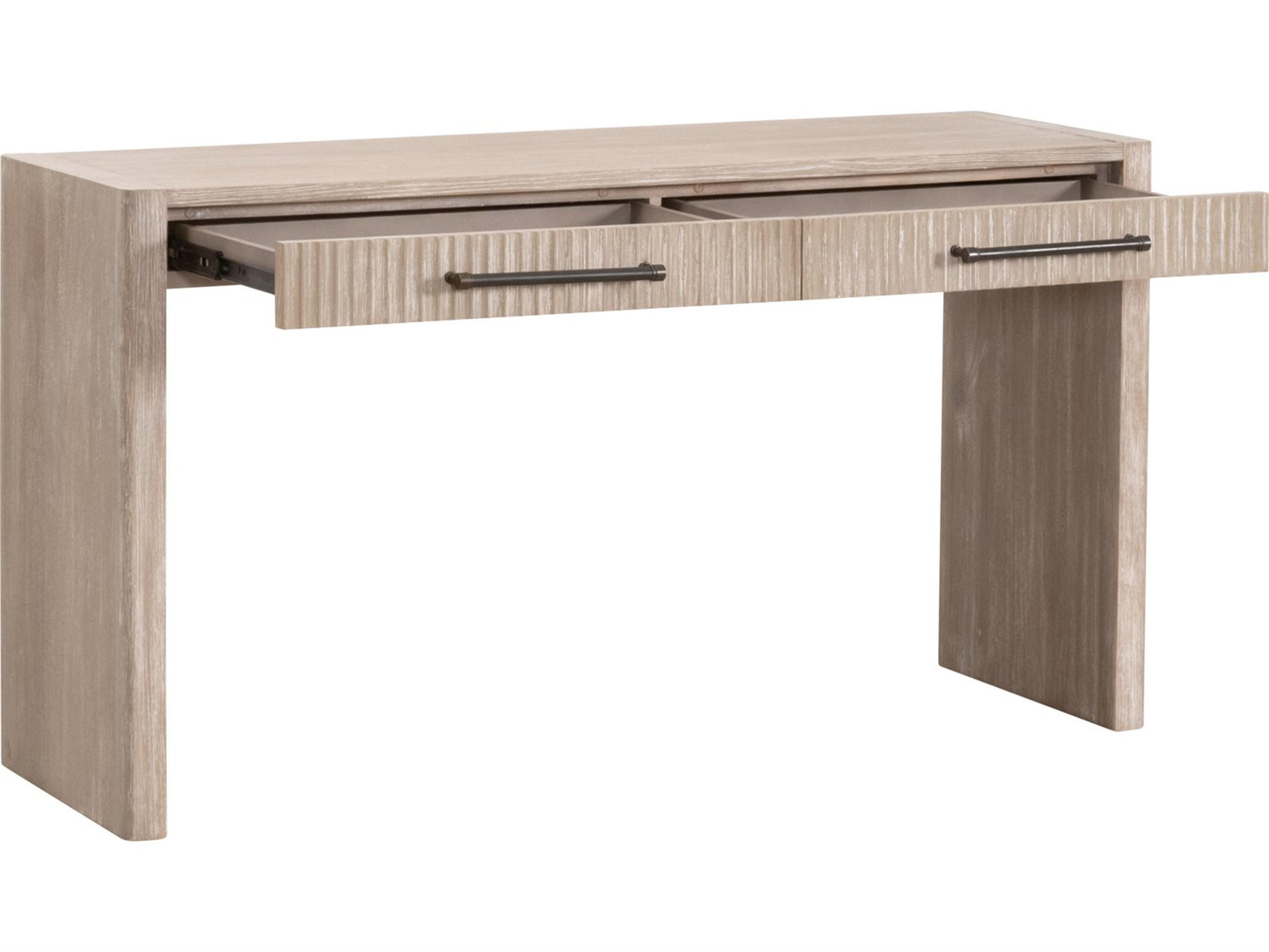Essentials for Living Traditions Halloway Rectangular Wood Natural Gray Console Table