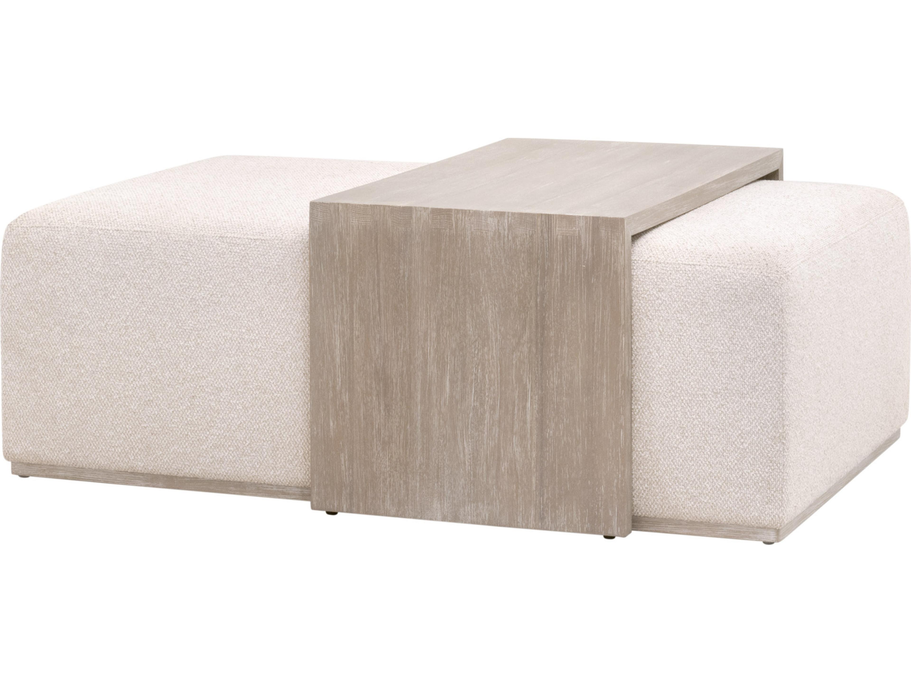 Luxecor Respite 54.5" Dovetail Upholstered Coffee Table