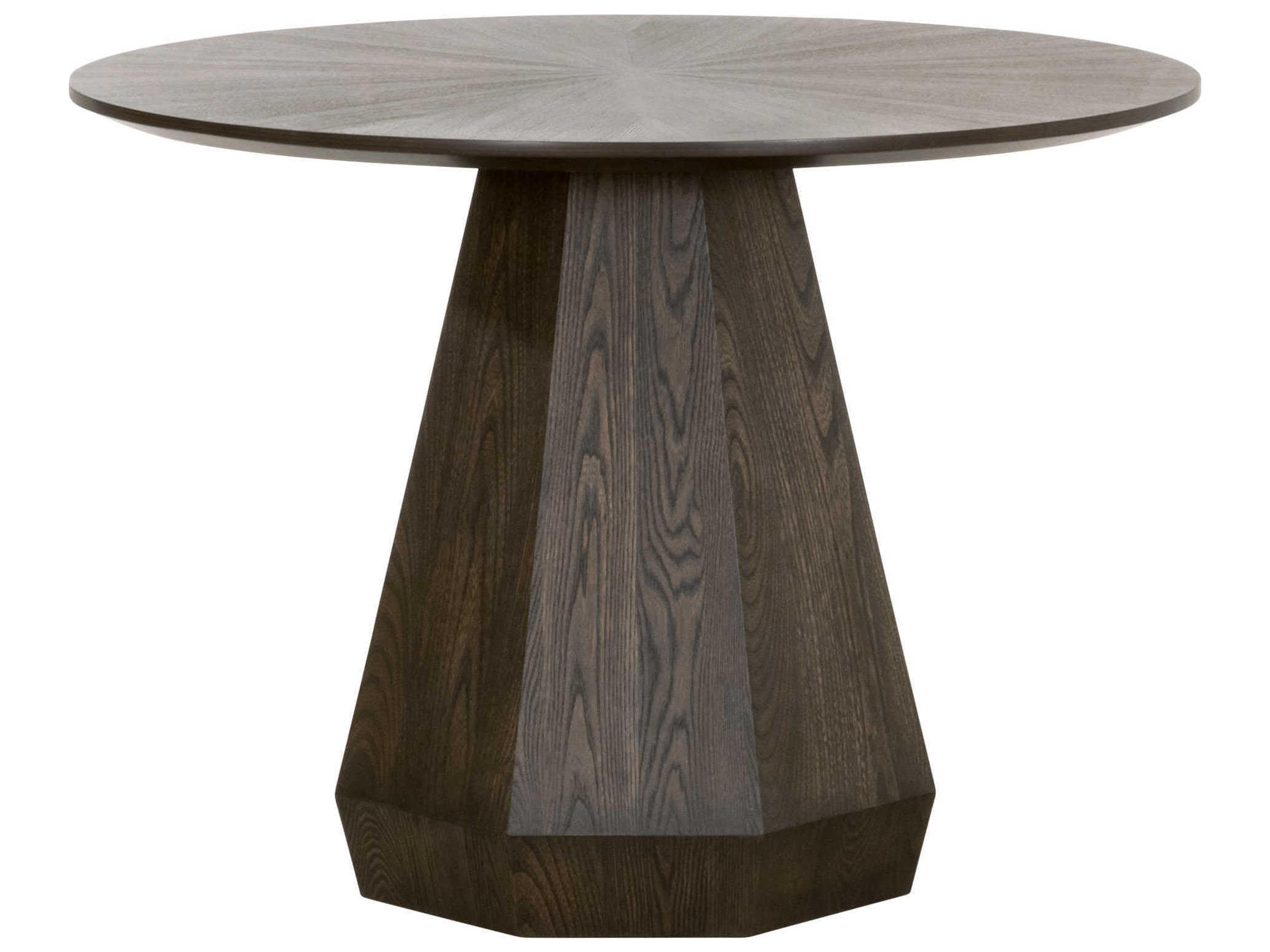 Essentials for Living Traditions Coulter Round Wood Burnished Brown Dining Table