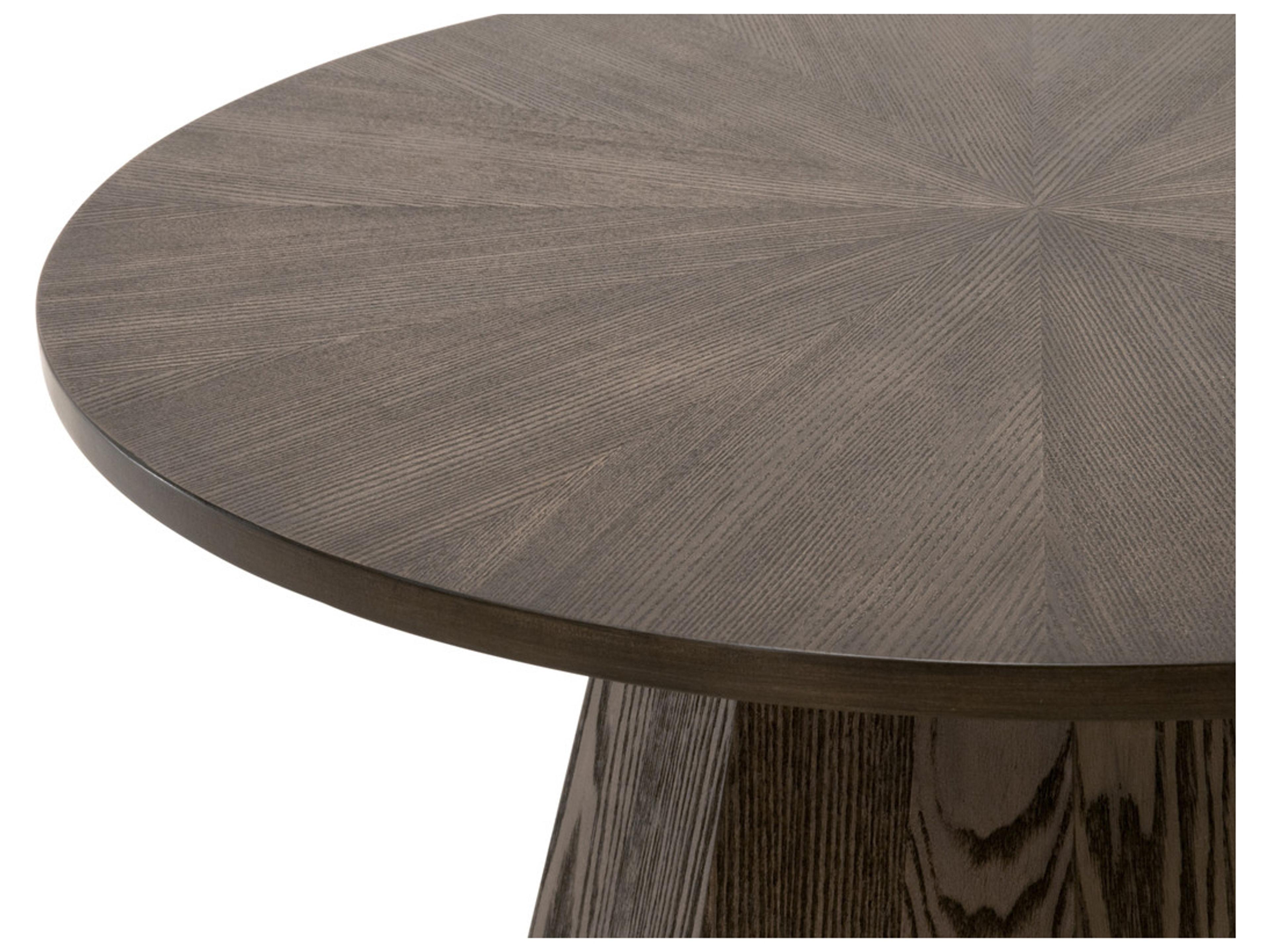 Luxecor Respite Round Wood Burnished Brown End Table