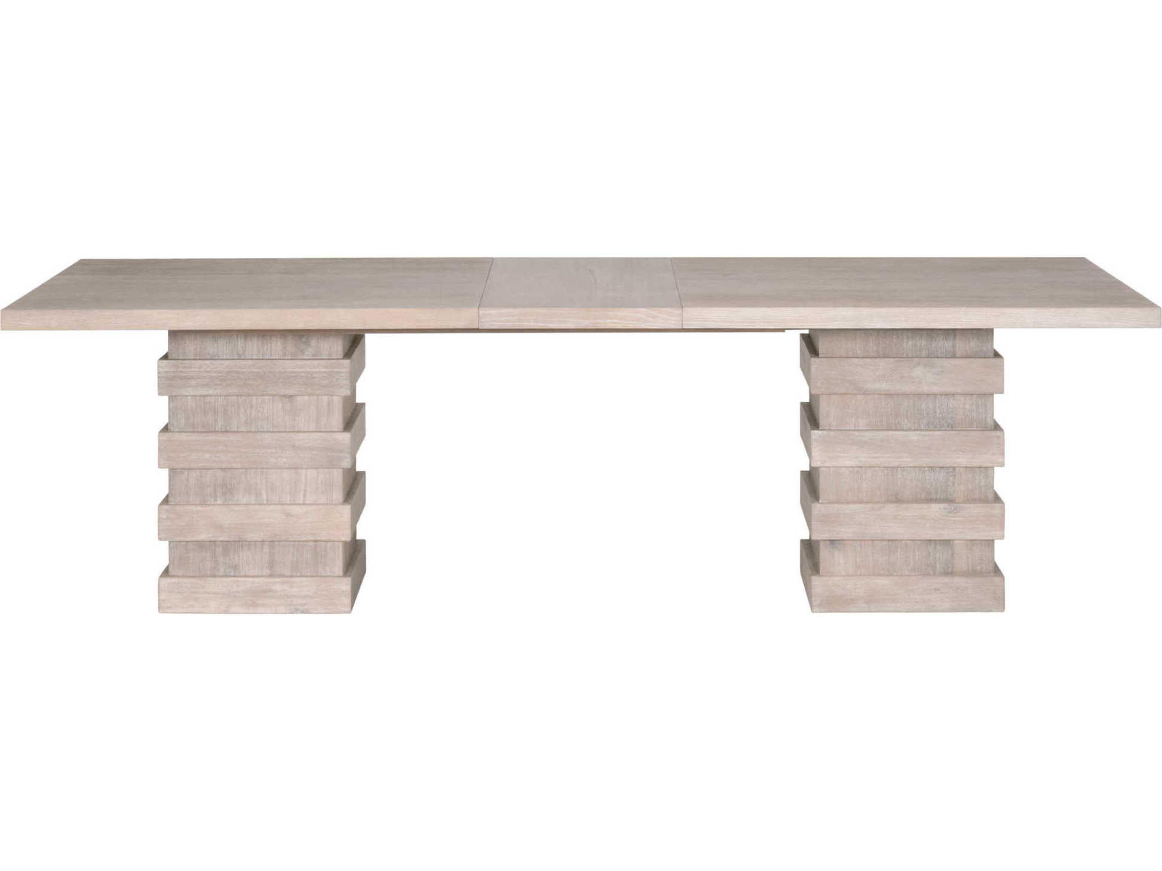 Essentials for Living Traditions Plaza Extendable Rectangular Wood Natural Gray Acacia Dining Table