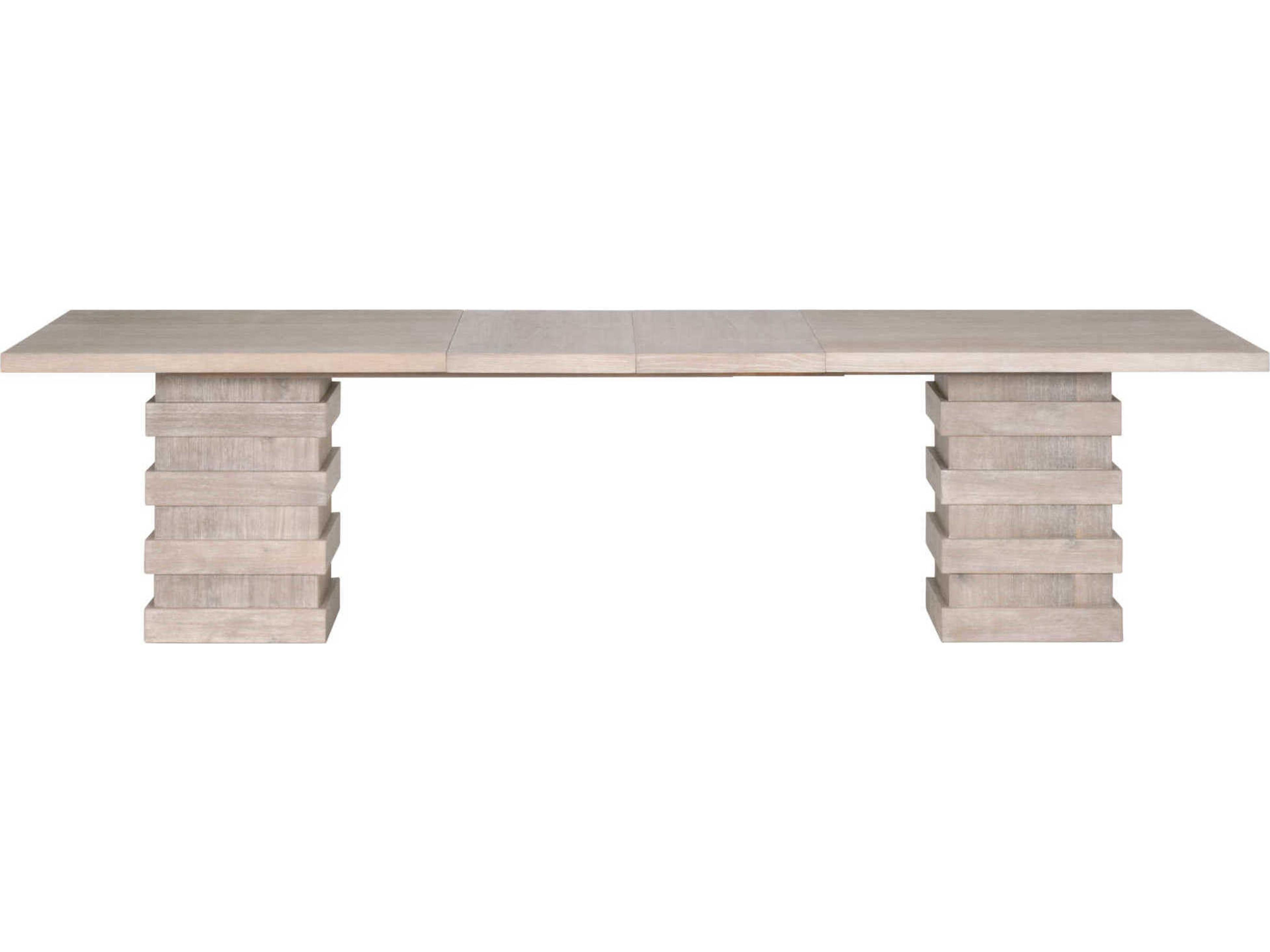 Essentials for Living Traditions Plaza Extendable Rectangular Wood Natural Gray Acacia Dining Table