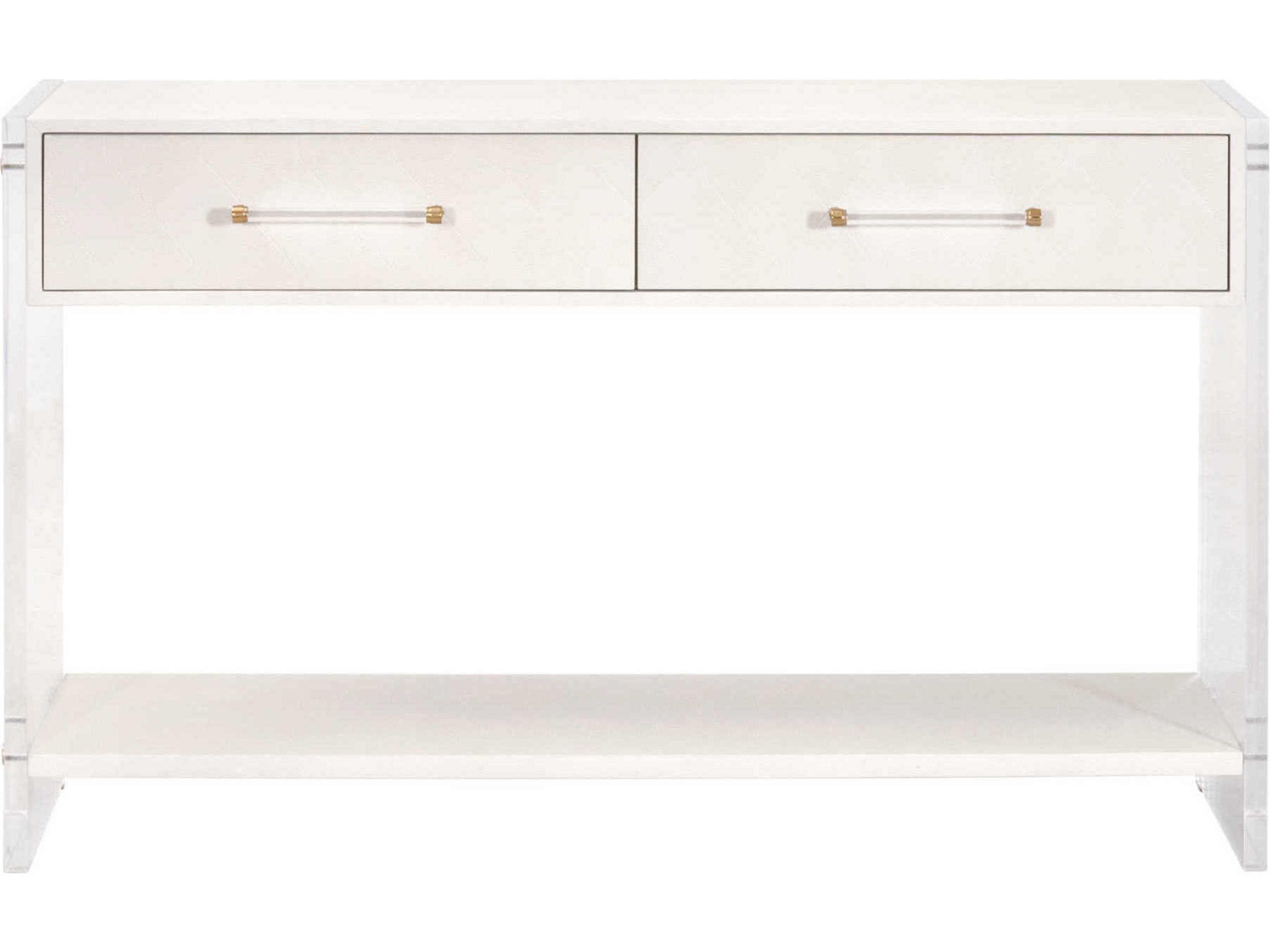 Essentials for Living Traditions Sonia Shagreen Rectangular Wood Pearl Console Table