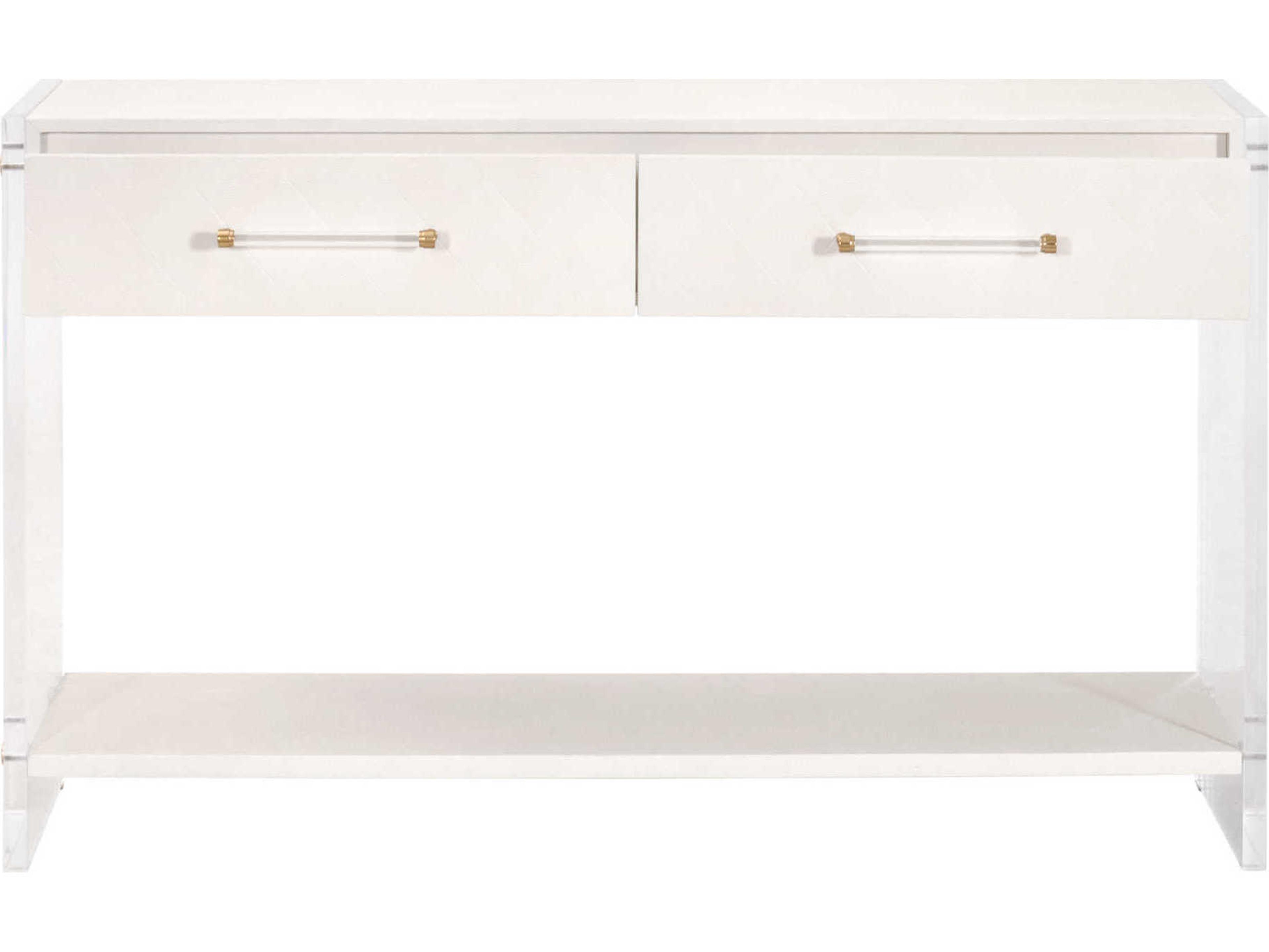 Essentials for Living Traditions Sonia Shagreen Rectangular Wood Pearl Console Table