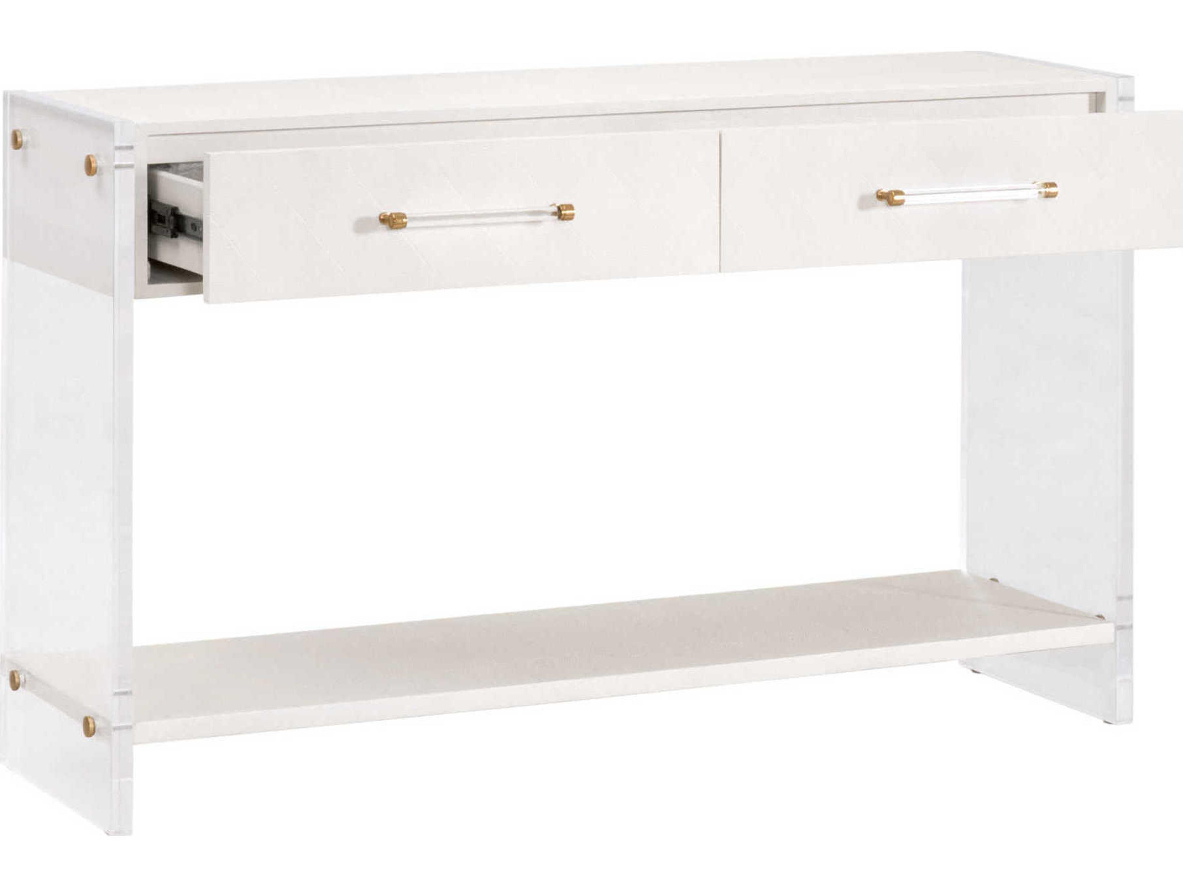 Essentials for Living Traditions Sonia Shagreen Rectangular Wood Pearl Console Table