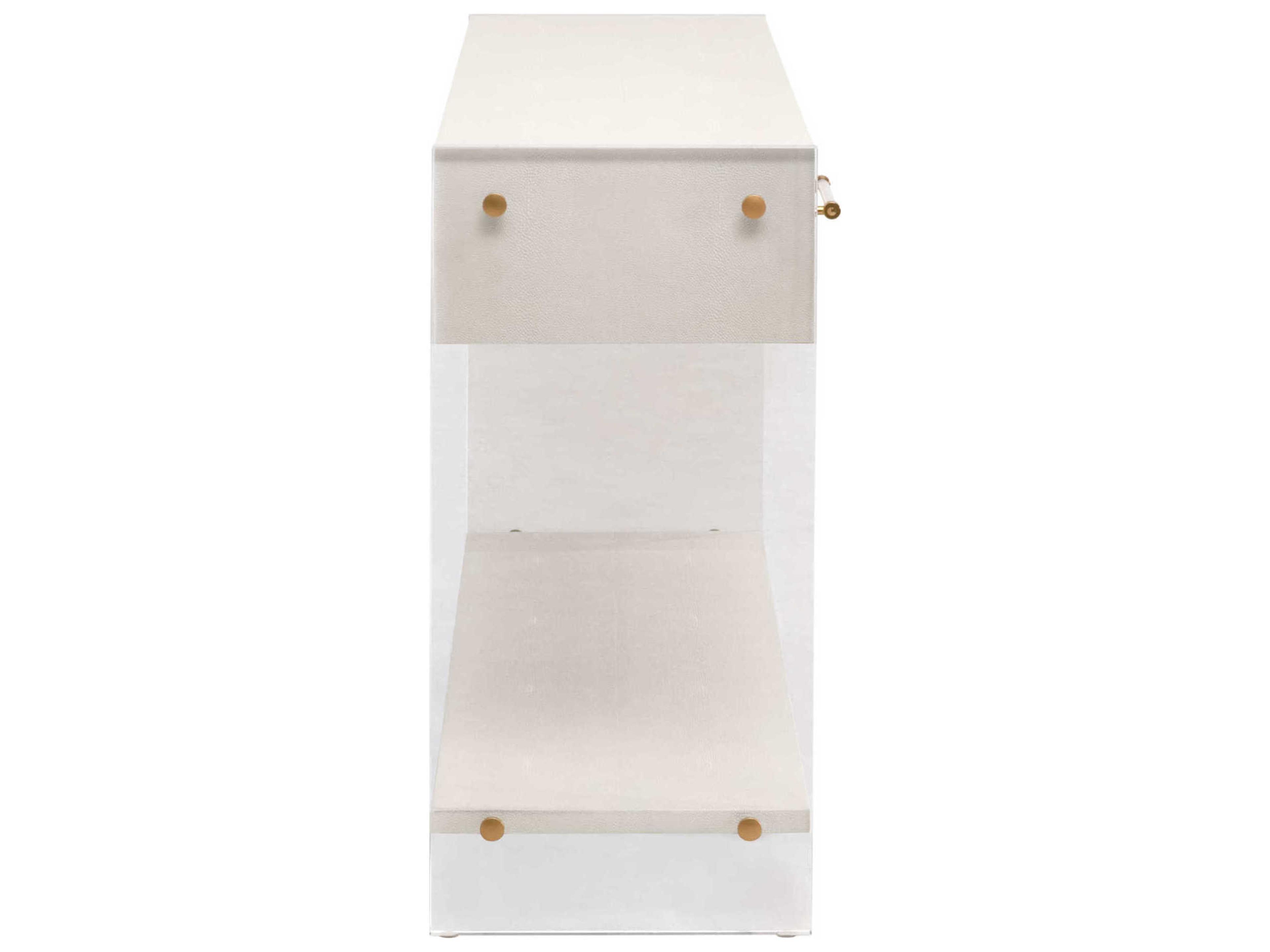 Essentials for Living Traditions Sonia Shagreen Rectangular Wood Pearl Console Table