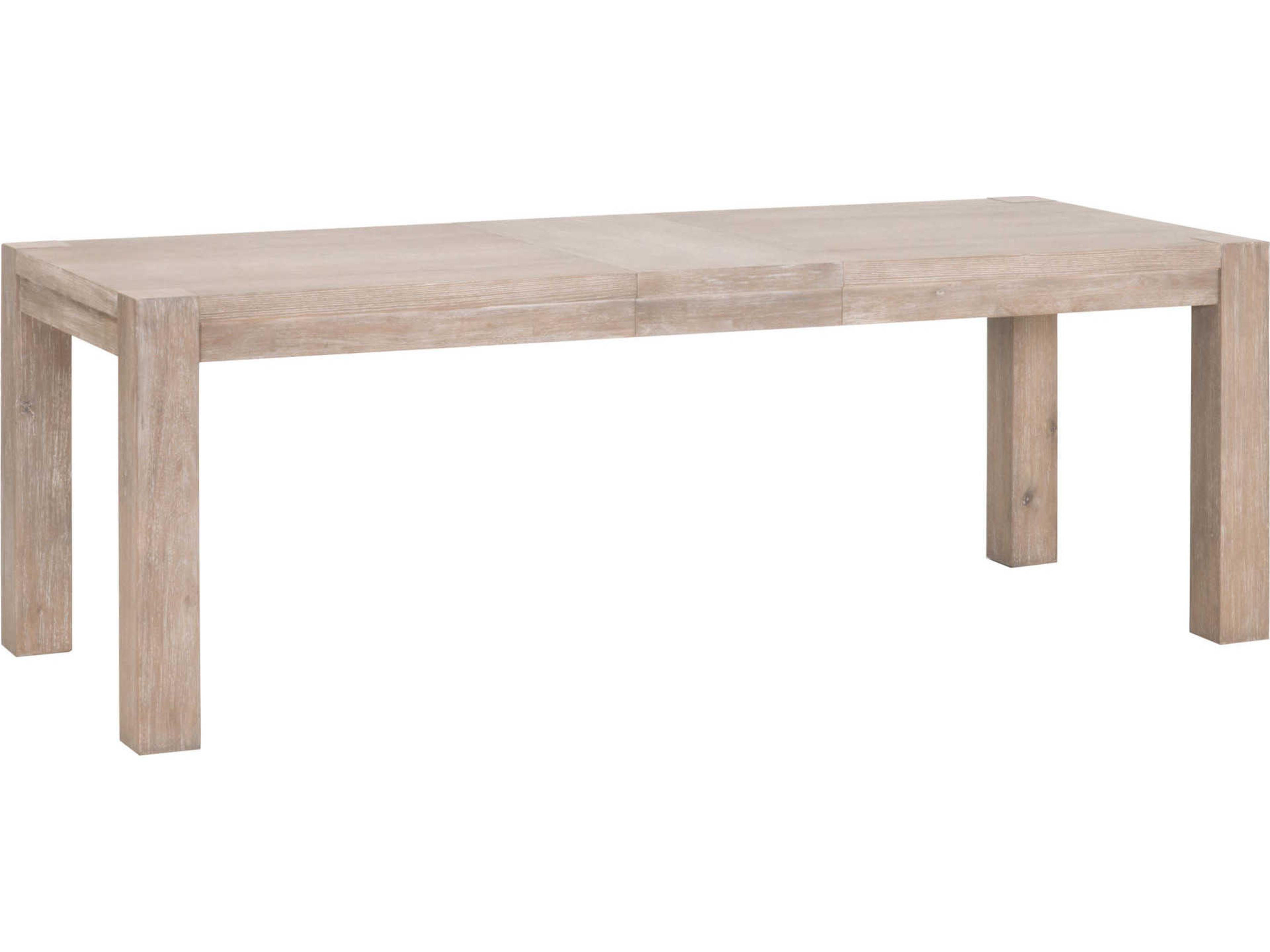 Luxecor Respite Extendable Rectangular Wood Natural Gray Dining Table