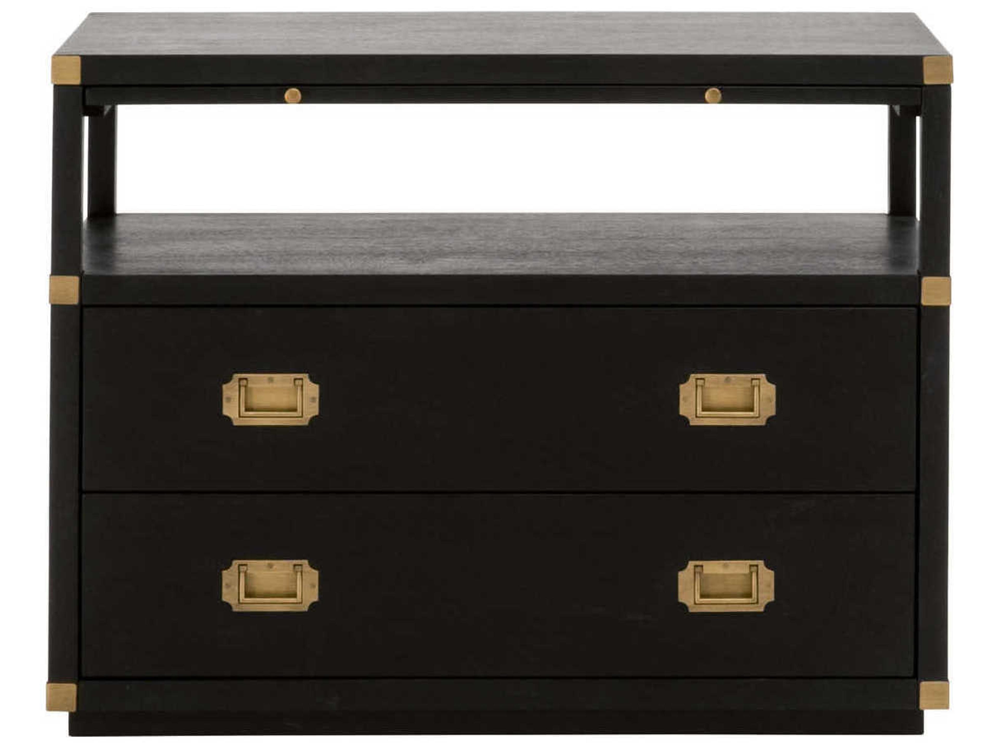 Luxecor Respite 2-Drawers Acacia Wood Nightstand