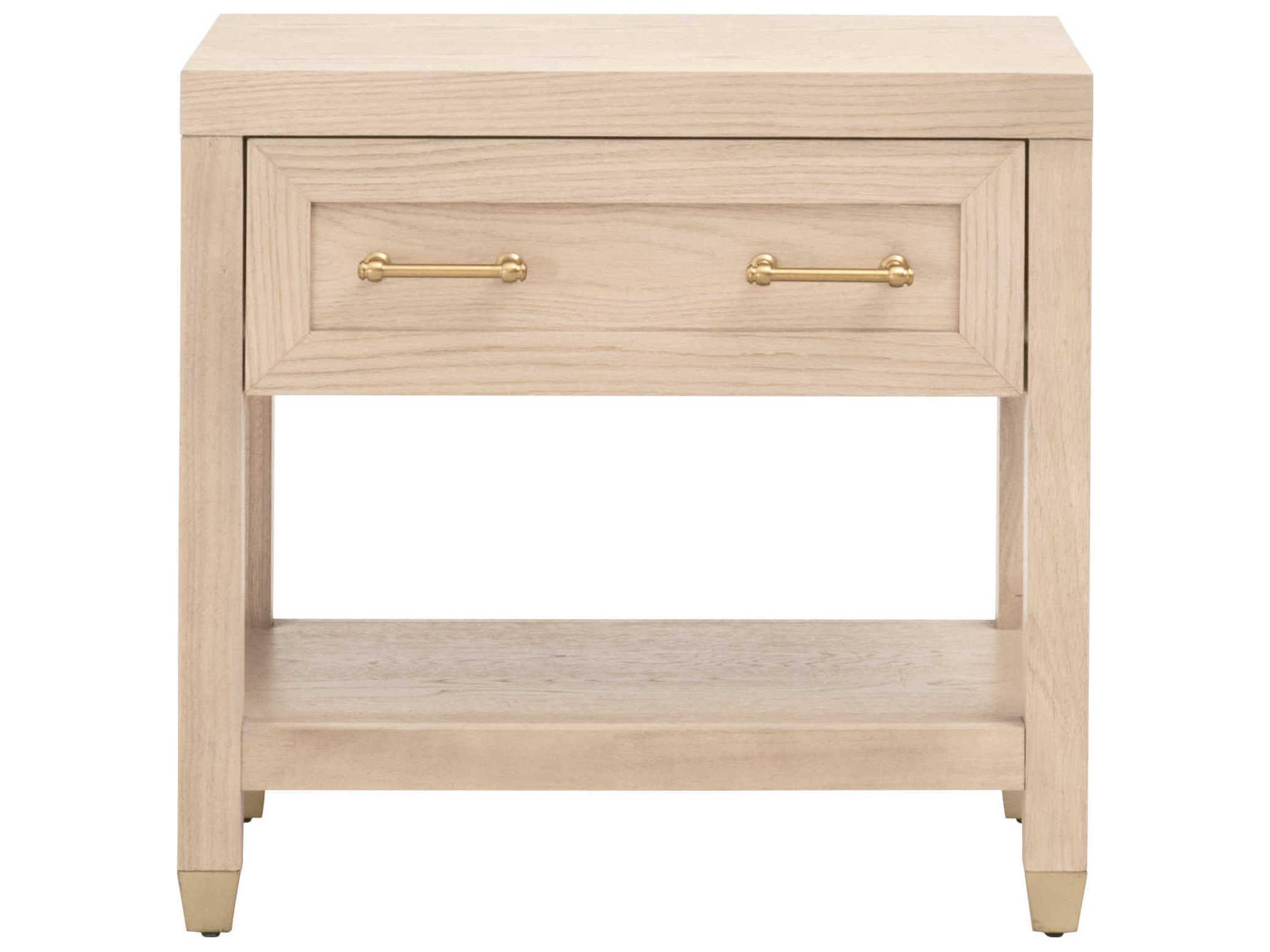 Luxecor Respite 1-Drawer Brown Oak Wood Nightstand