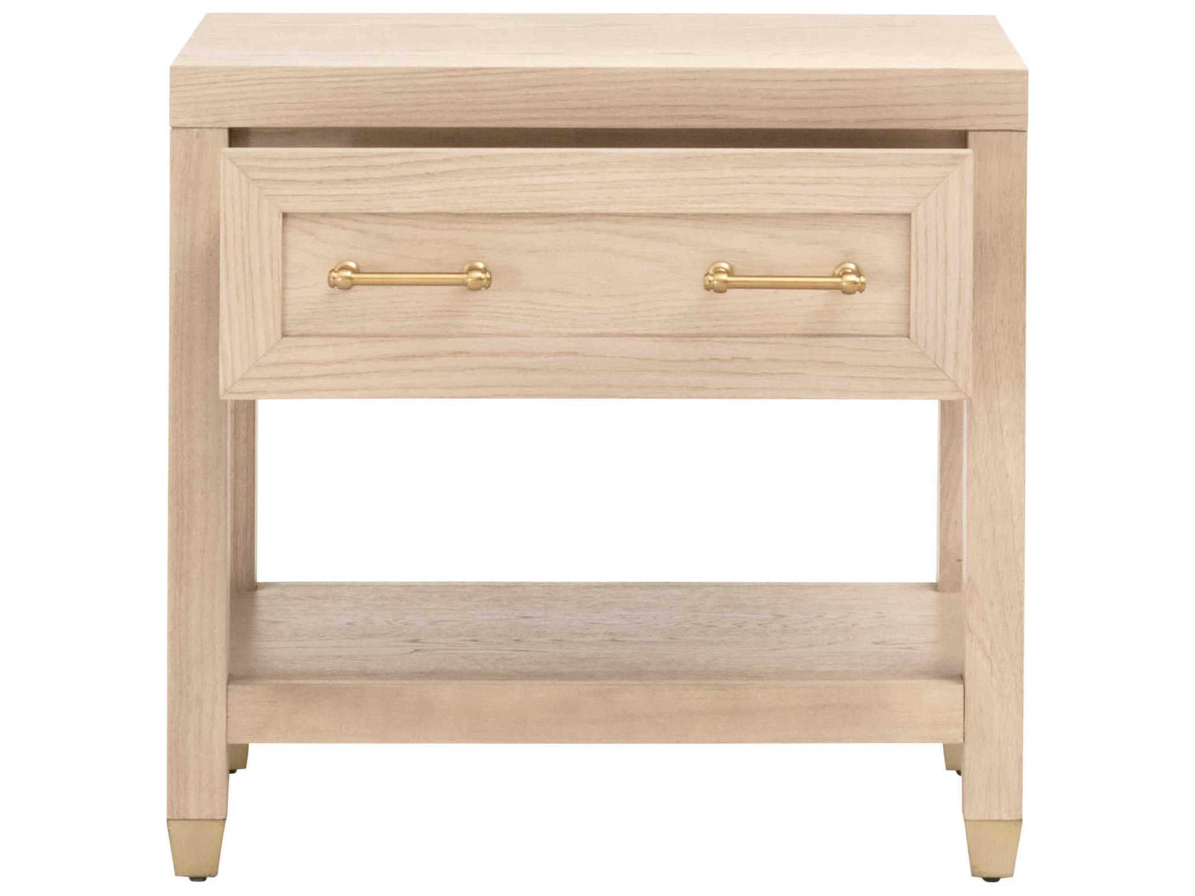 Luxecor Respite 1-Drawer Brown Oak Wood Nightstand