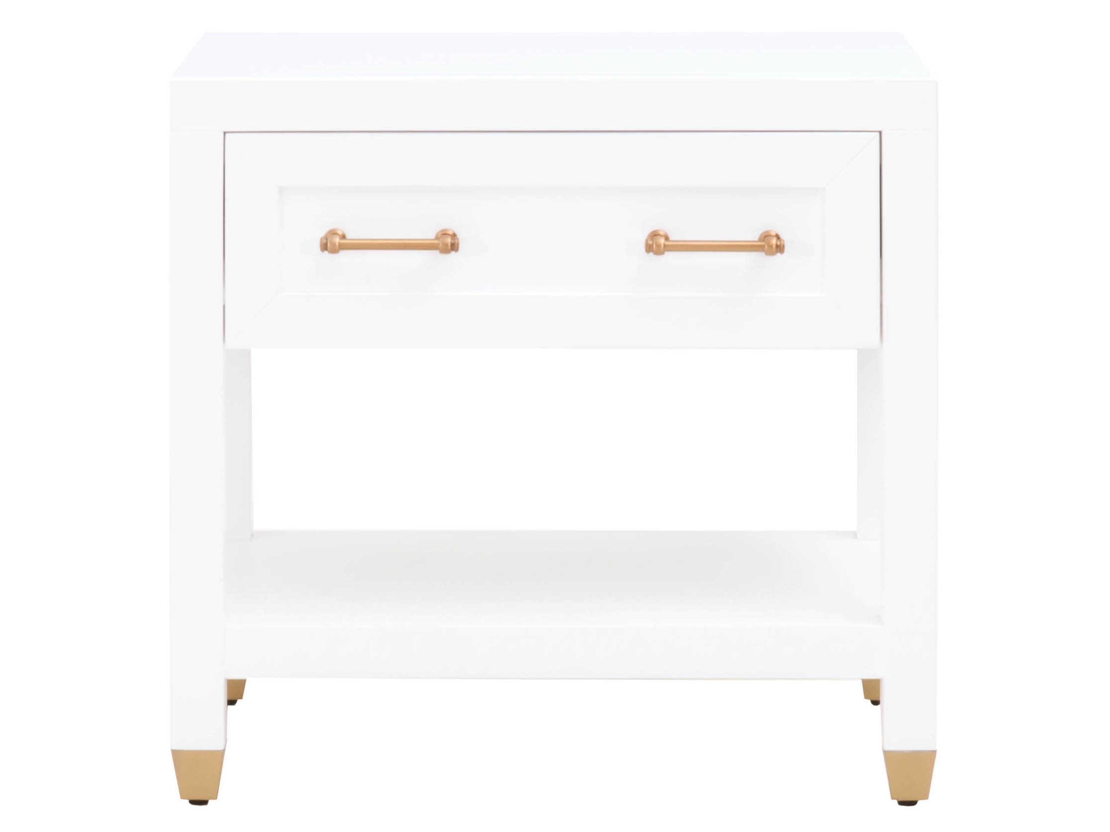 Luxecor Respite 1-Drawer Rubberwood Nightstand
