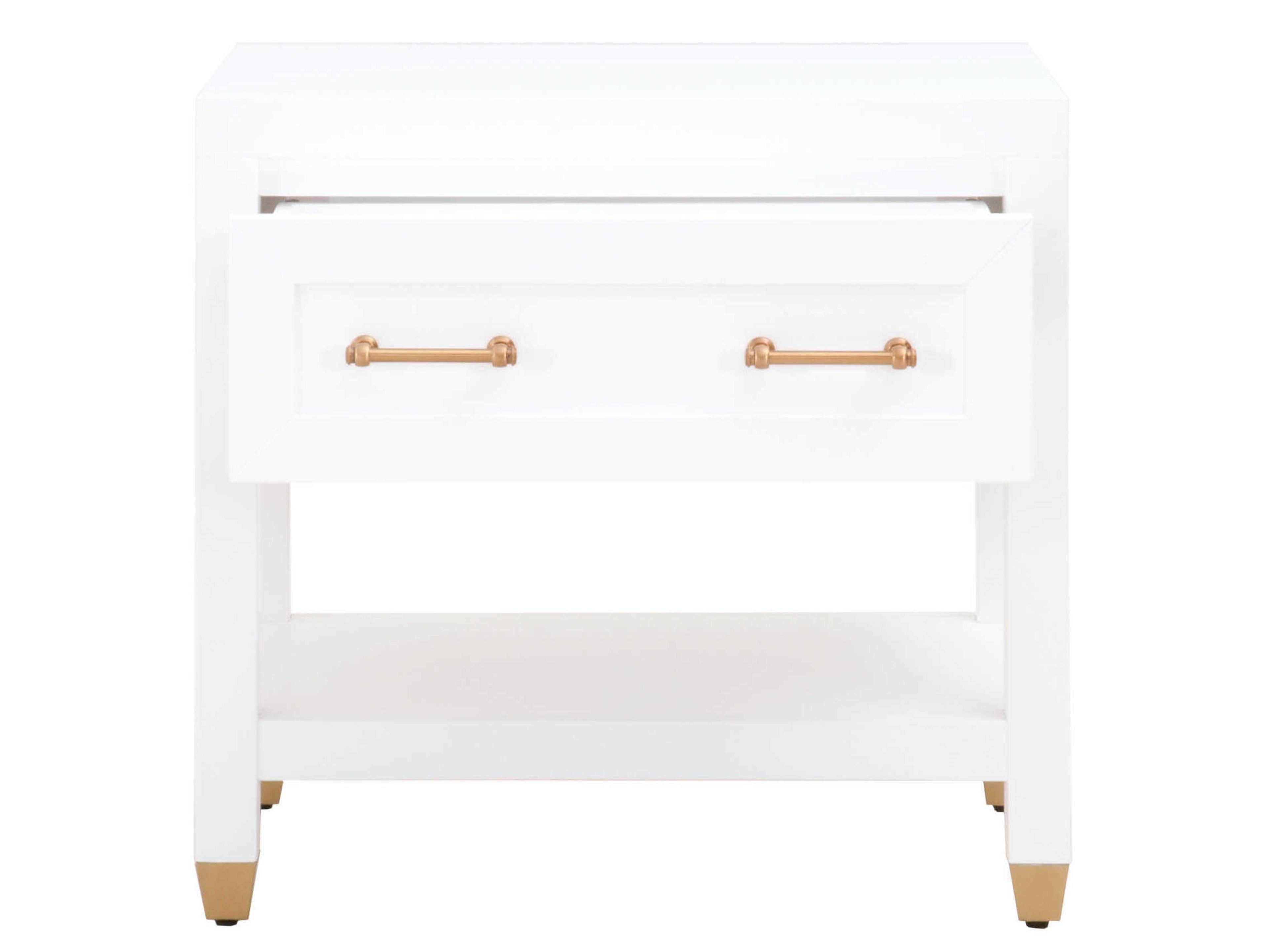 Luxecor Respite 1-Drawer Rubberwood Nightstand