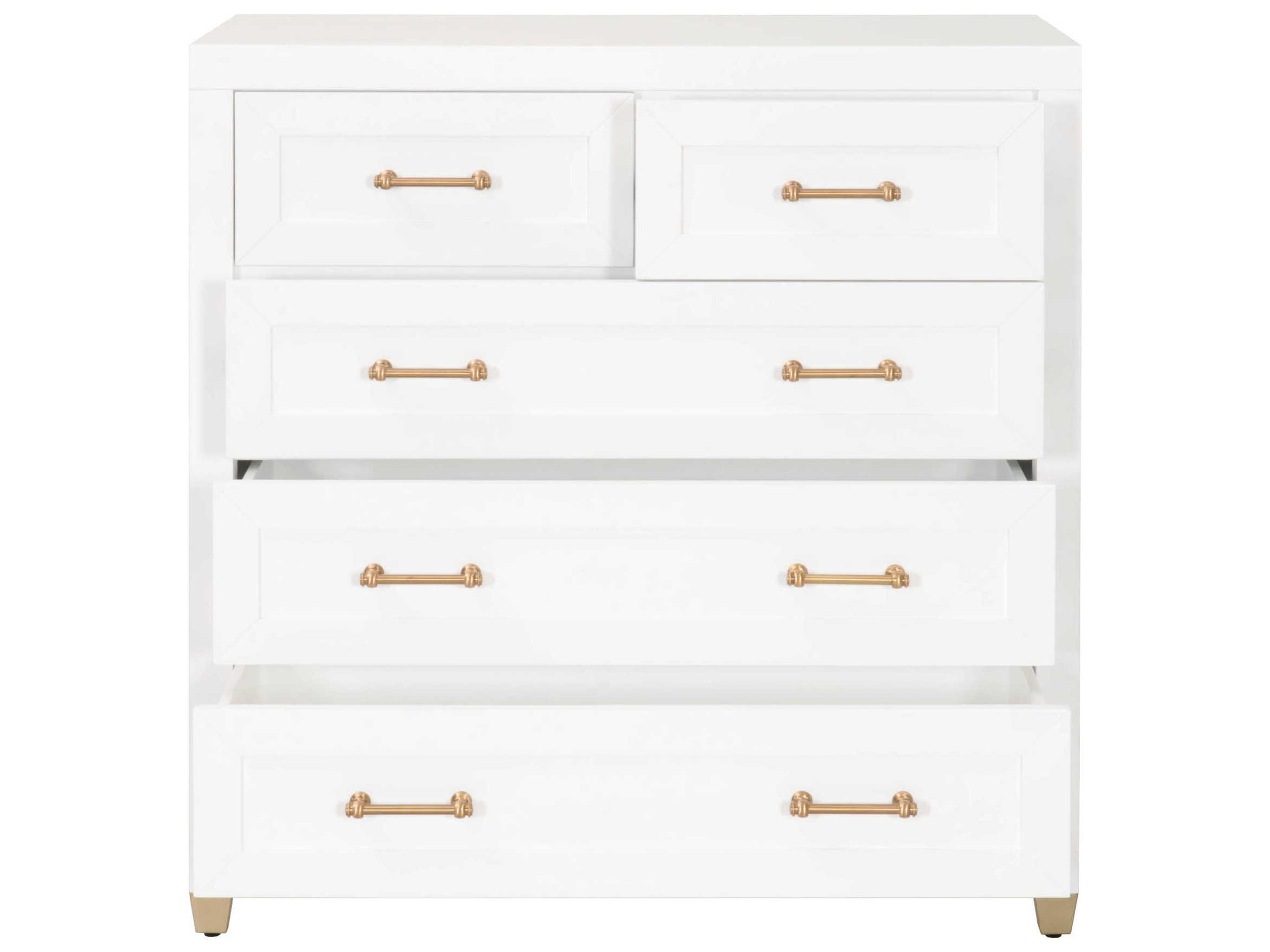 Essentials for Living Traditions Stella 5-Drawers Rubberwood Dresser