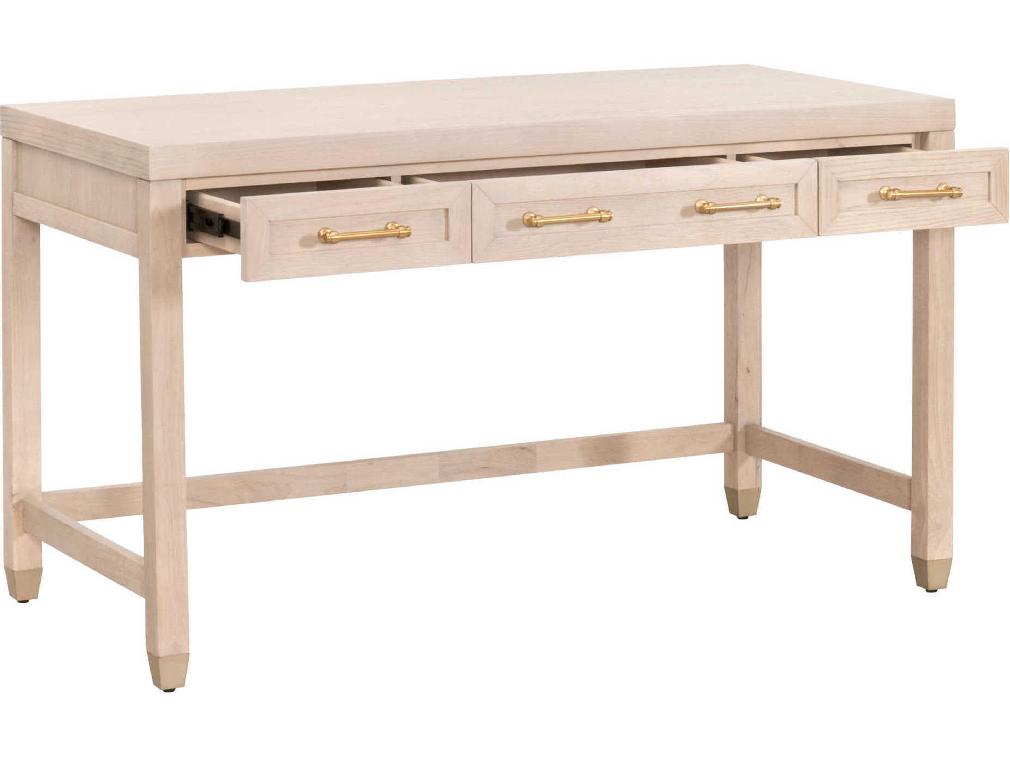 Luxecor Respite Light Honey Oak Brown Wood Writing Desk