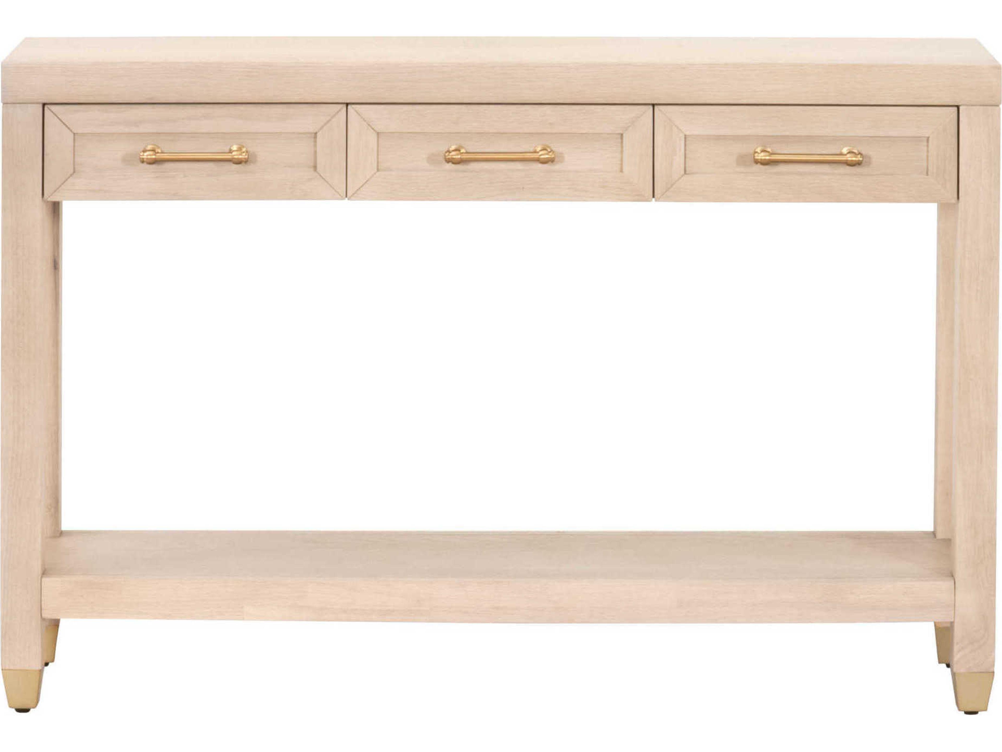 Luxecor Respite Narrow Rectangular Wood Light Honey Oak Console Table