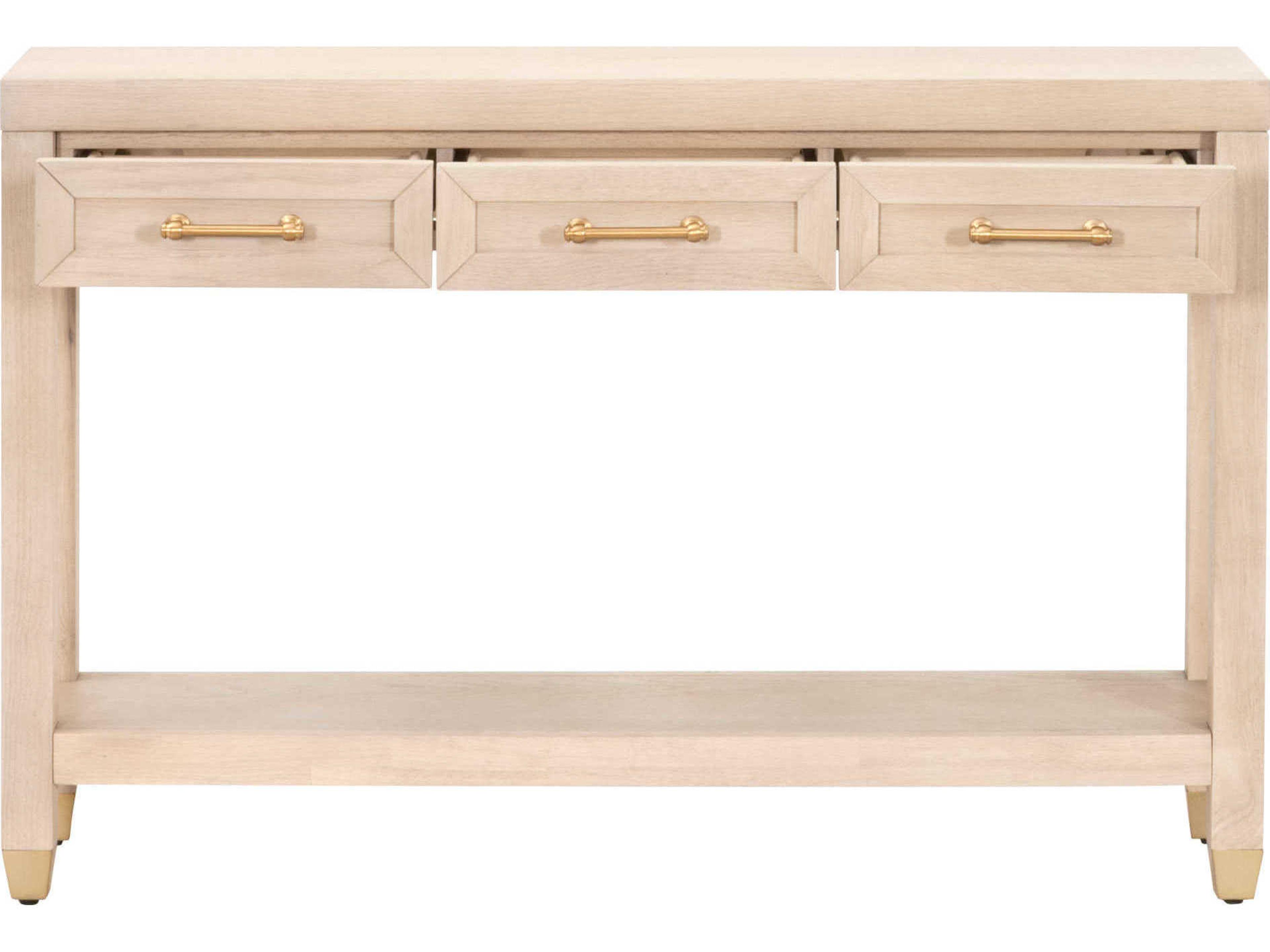 Luxecor Respite Narrow Rectangular Wood Light Honey Oak Console Table