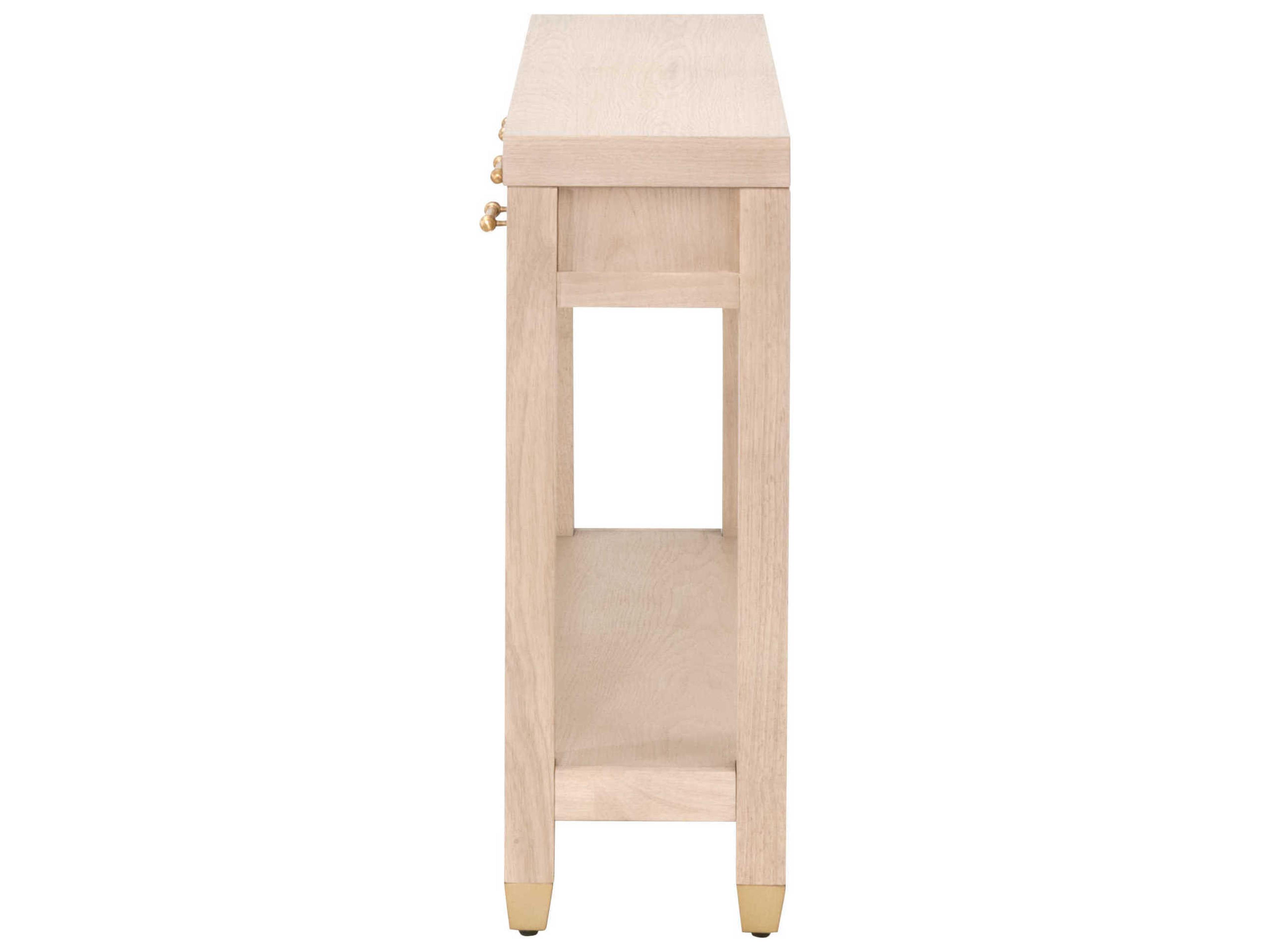 Luxecor Respite Narrow Rectangular Wood Light Honey Oak Console Table