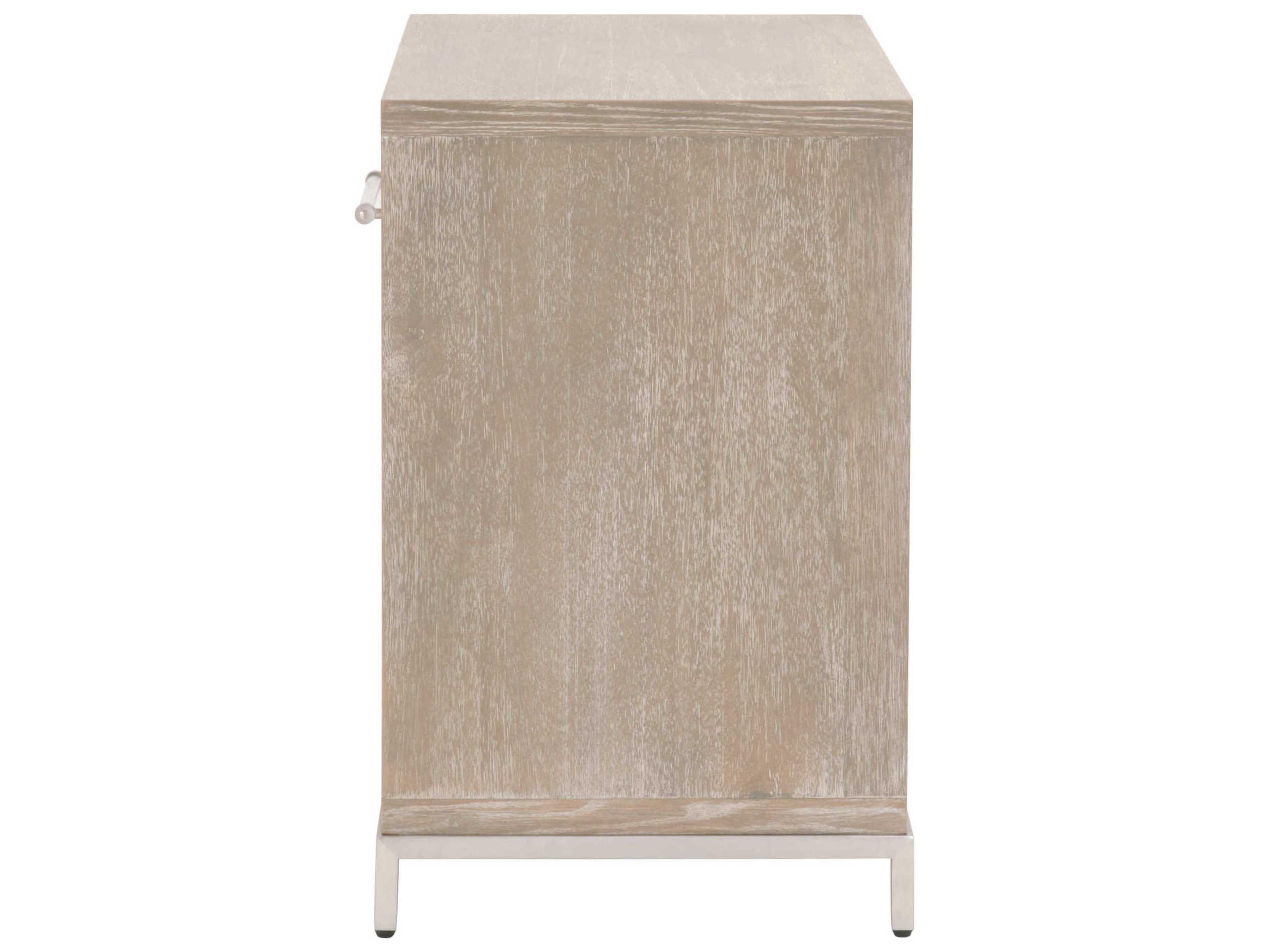 Essentials for Living Traditions Wrenn 1-Drawer Gray Acacia Wood Nightstand