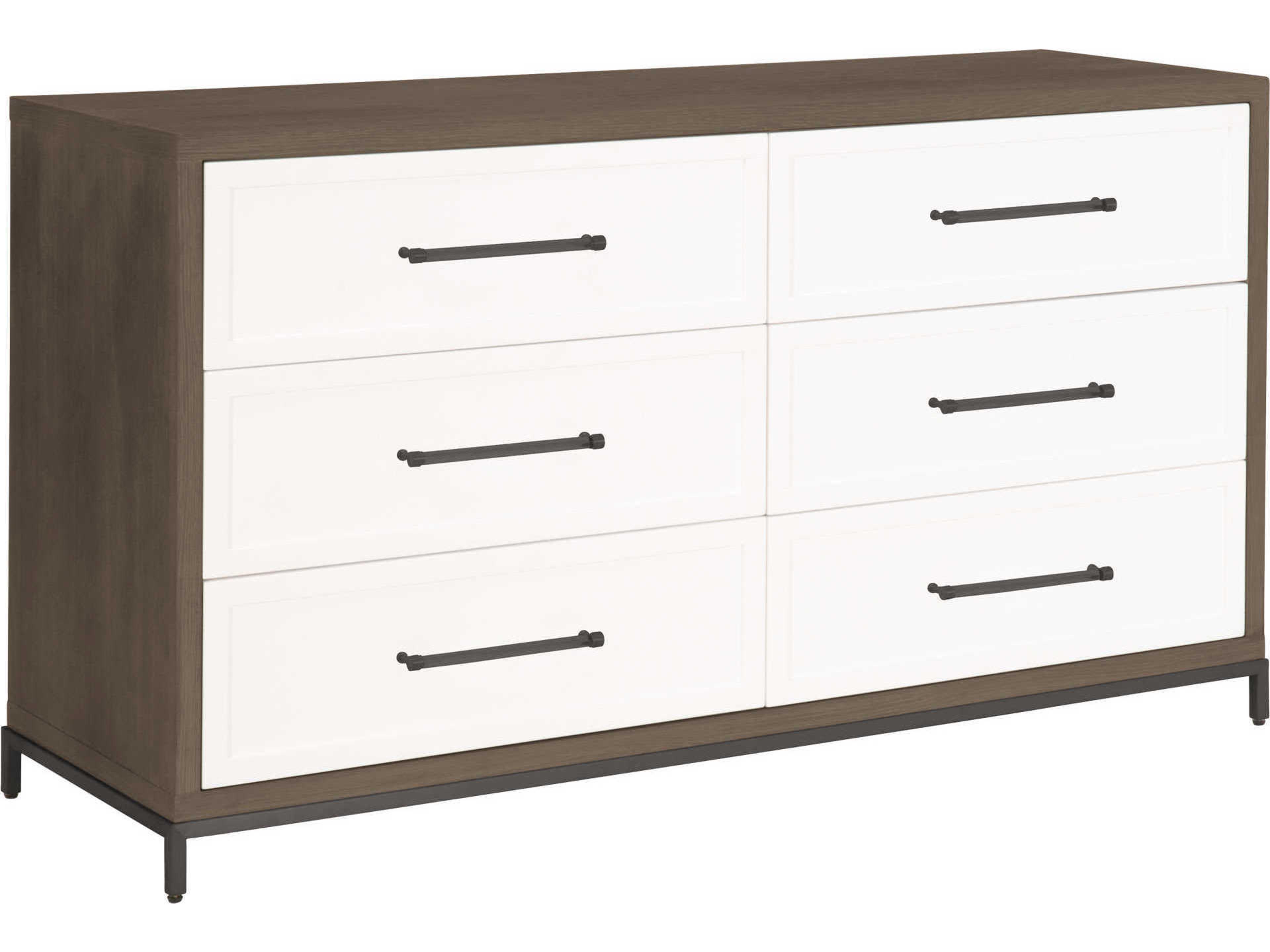 Traditions Wrenn 6-Drawers Acacia Wood Double Dresser