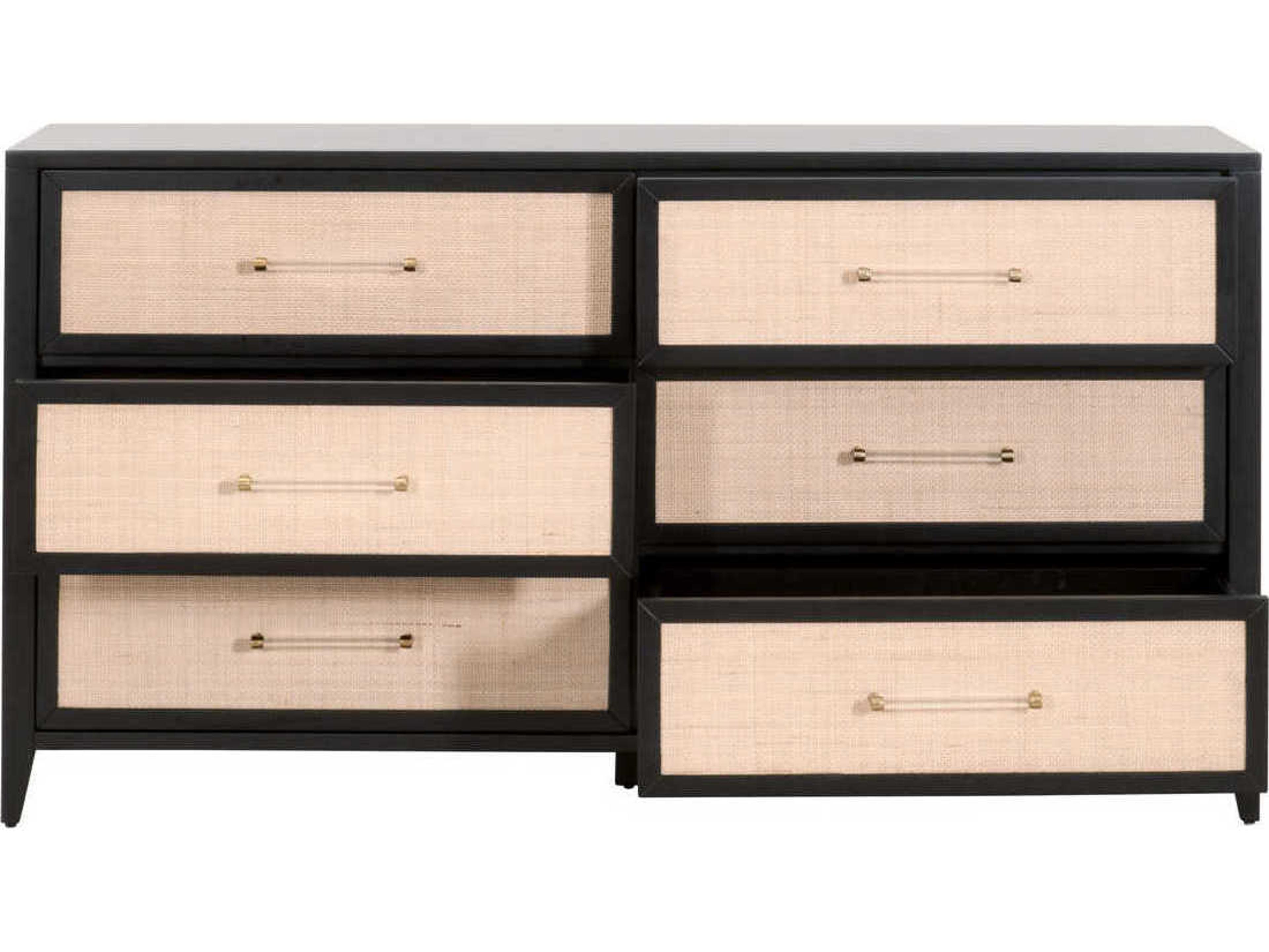 Luxecor Respite 6-Drawers Acacia Wood Double Dresser