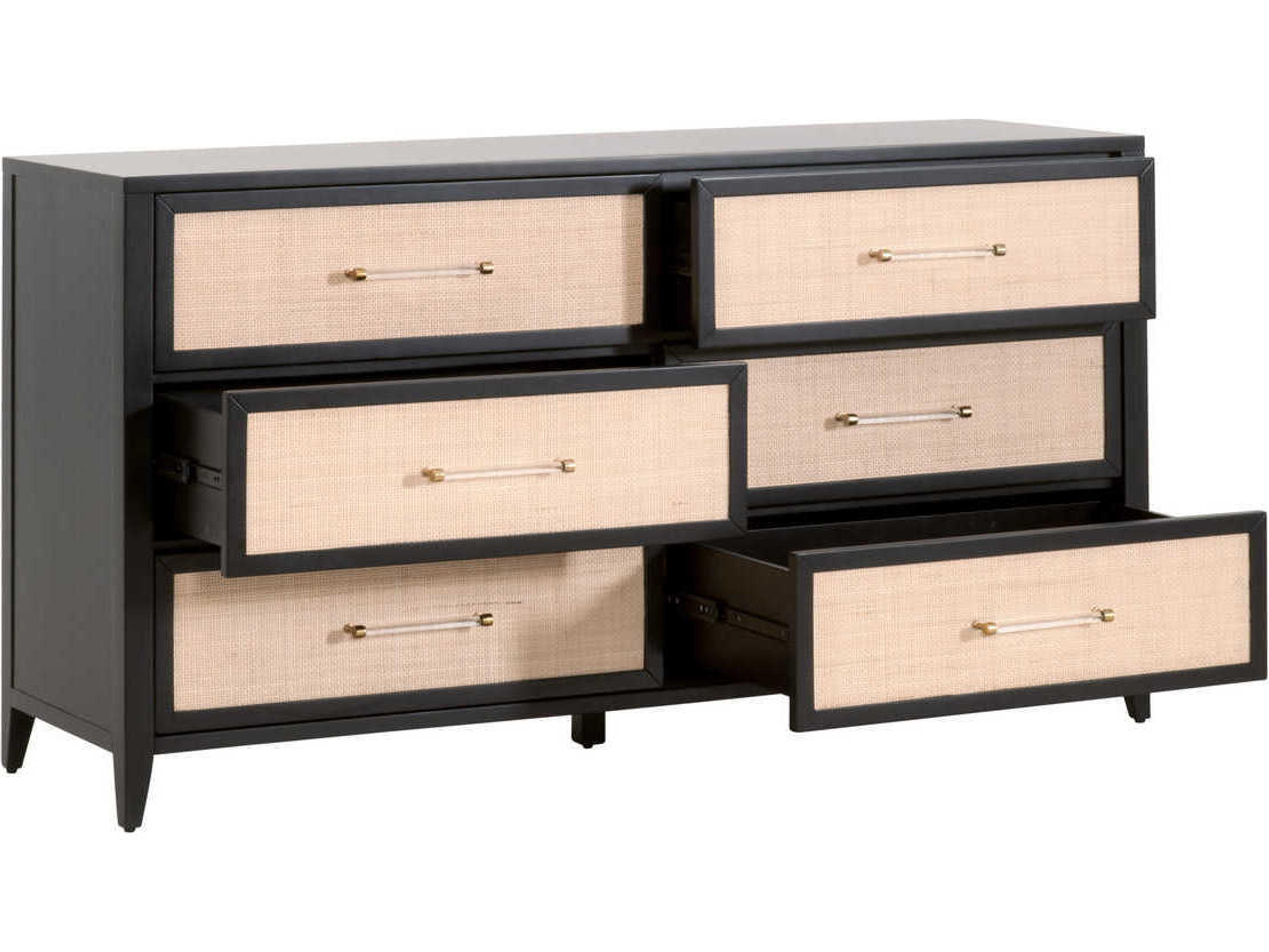 Luxecor Respite 6-Drawers Acacia Wood Double Dresser