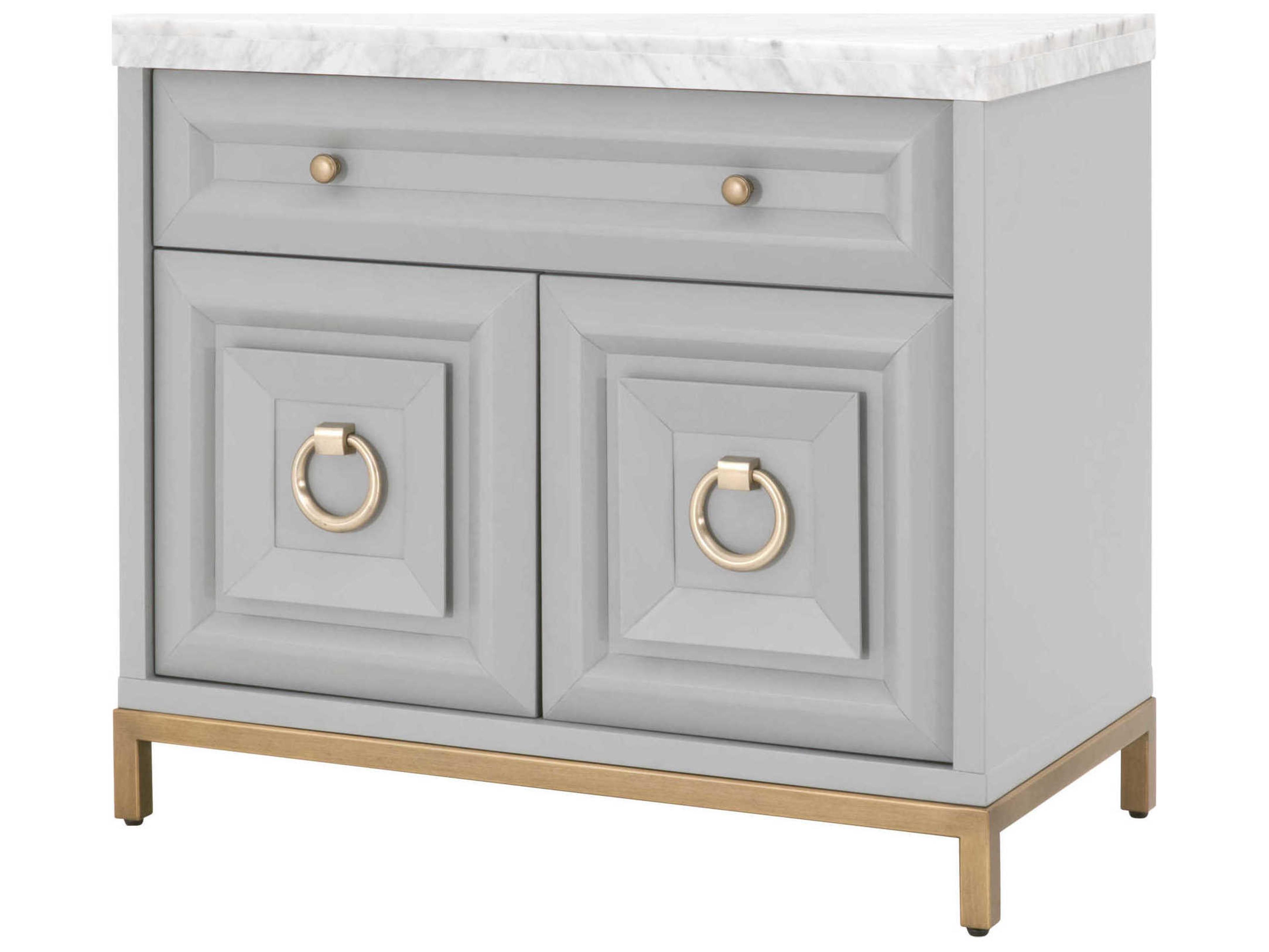 Traditions Gray Acacia Wood Accent Chest