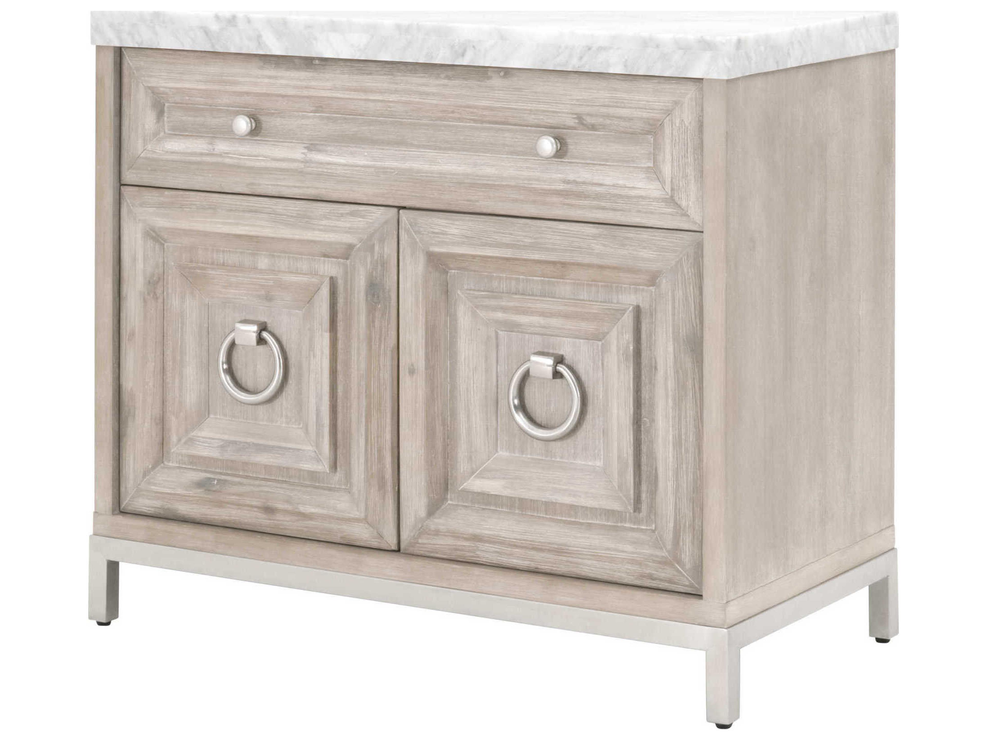 Traditions Gray Acacia Wood Accent Chest