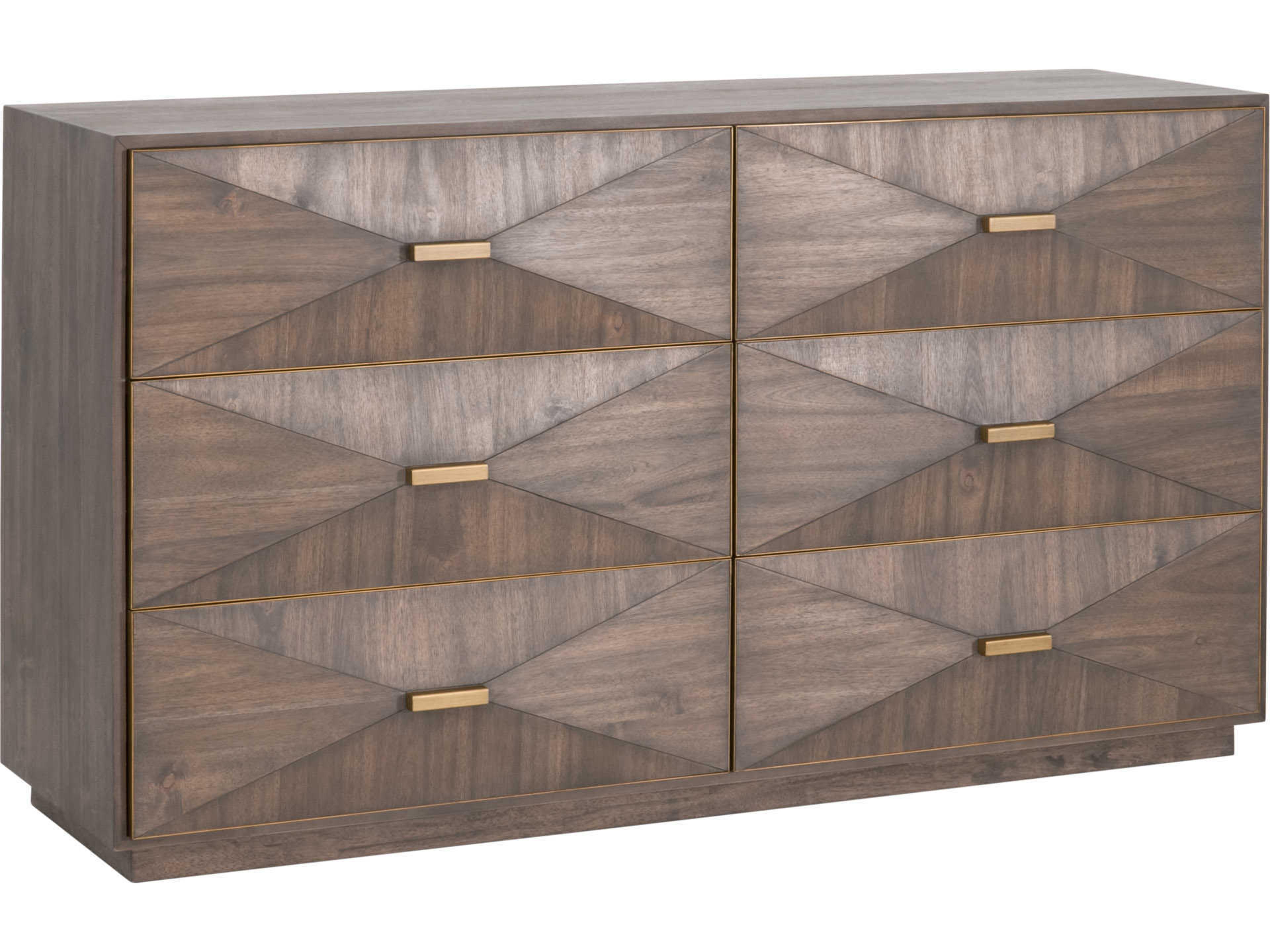 Traditions Wynn 6-Drawers Acacia Wood Double Dresser