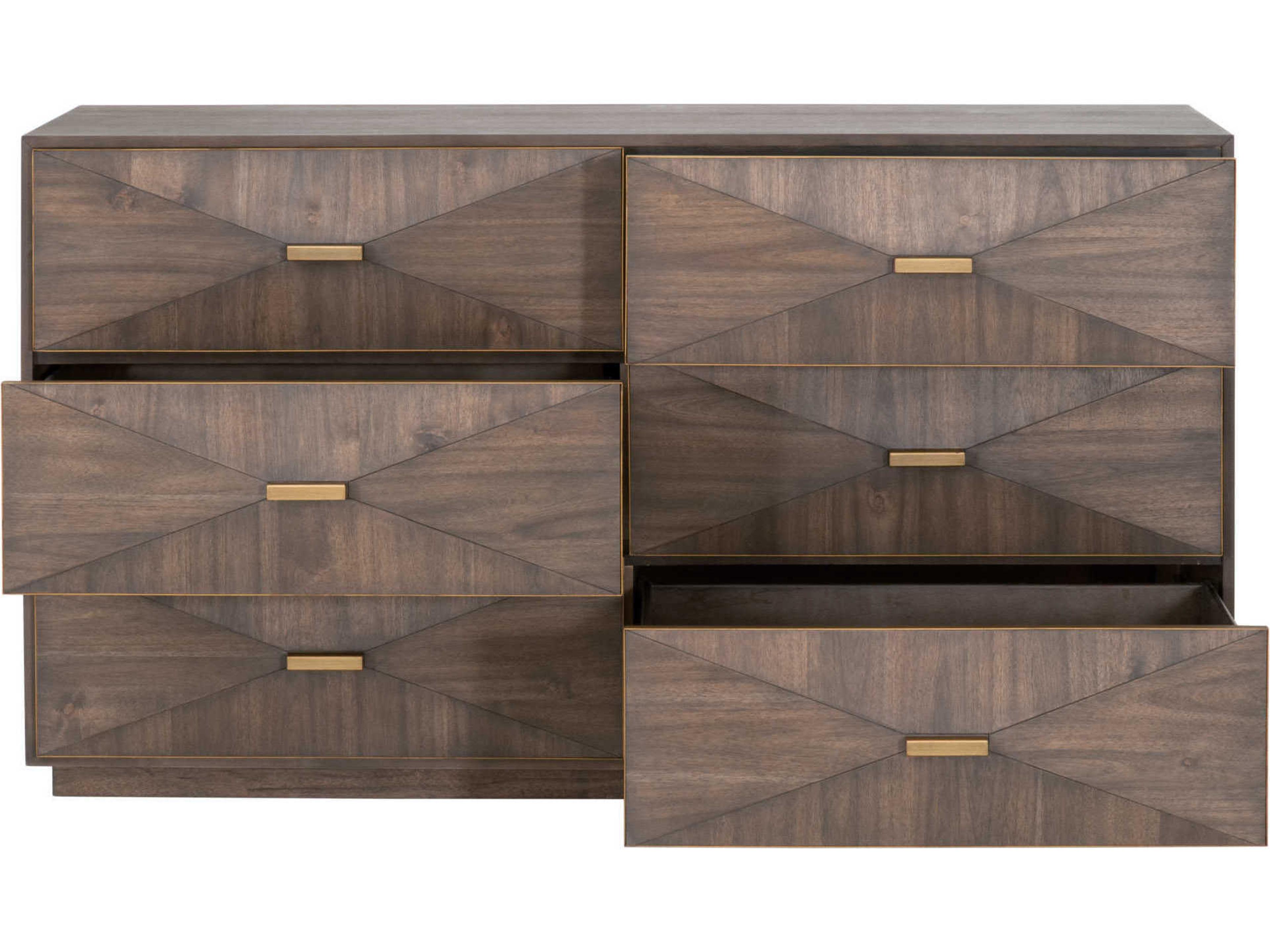 Essentials for Living Traditions Wynn 6-Drawers Acacia Wood Double Dresser