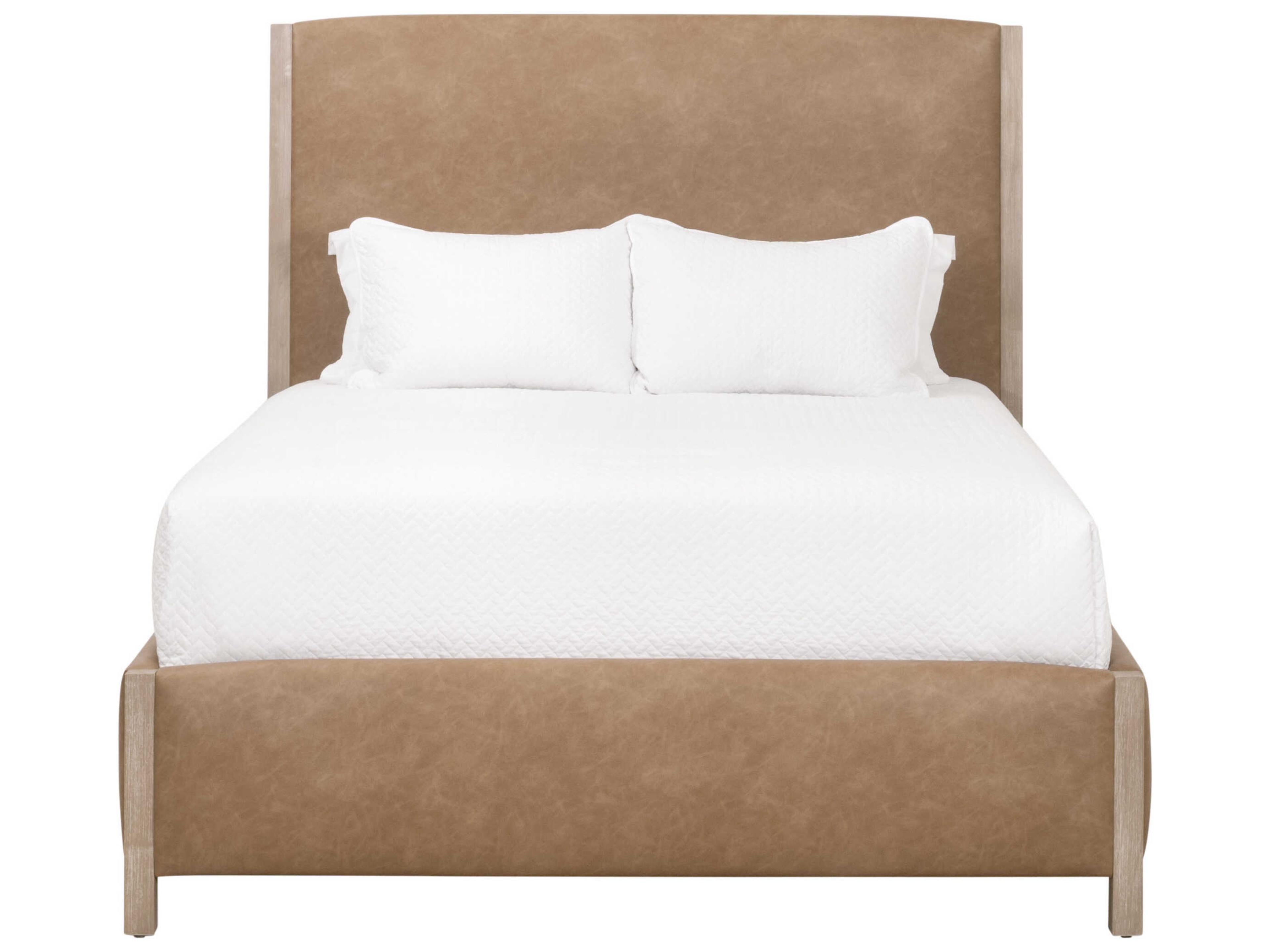 Essentials for Living Traditions Emmett Natural Gray Ivanhoe Toast Brown Plywood Upholstered King Platform Bed