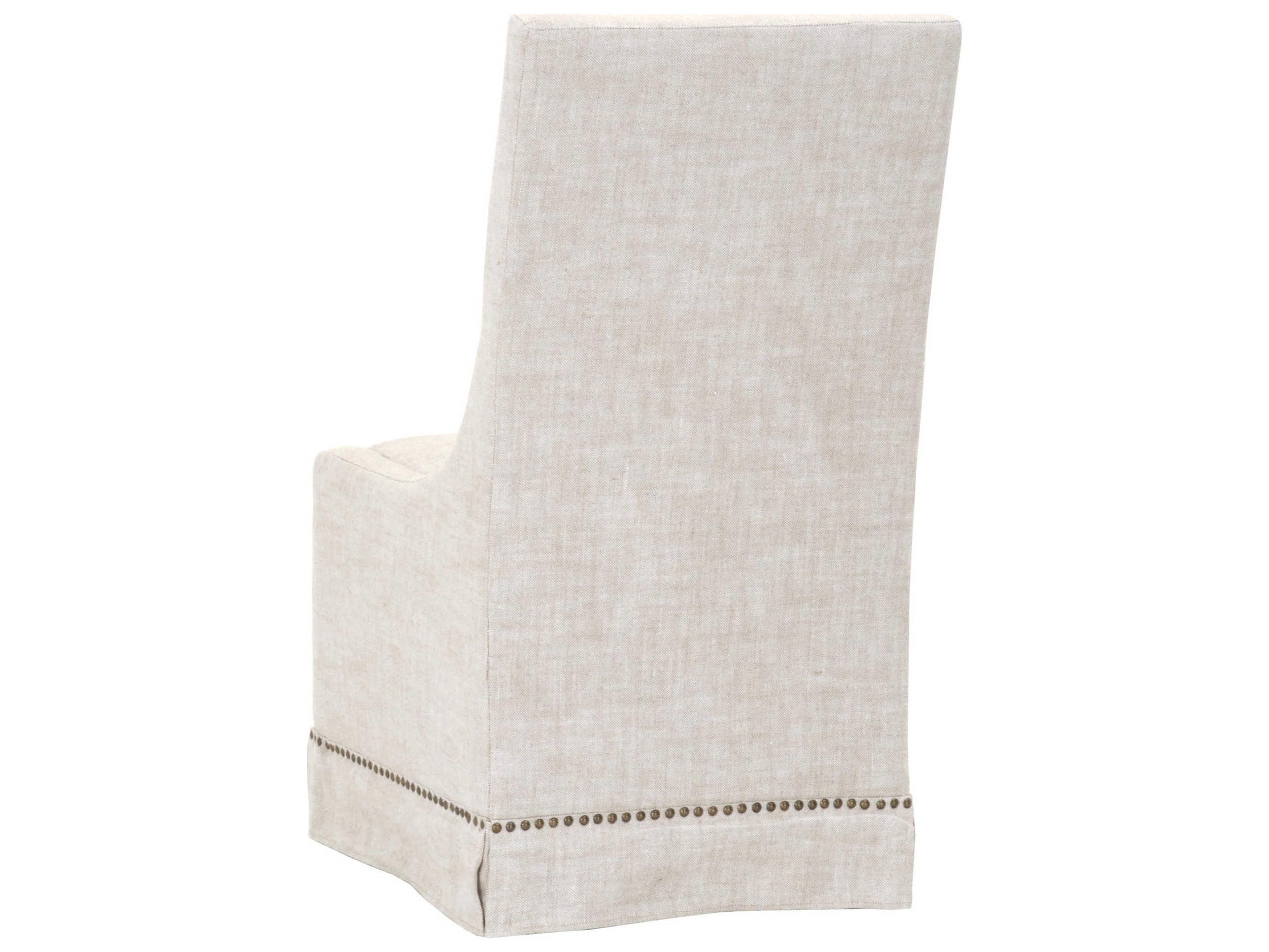 Luxecor Respite Birch Wood White Upholstered Side Dining Chair Set of 2