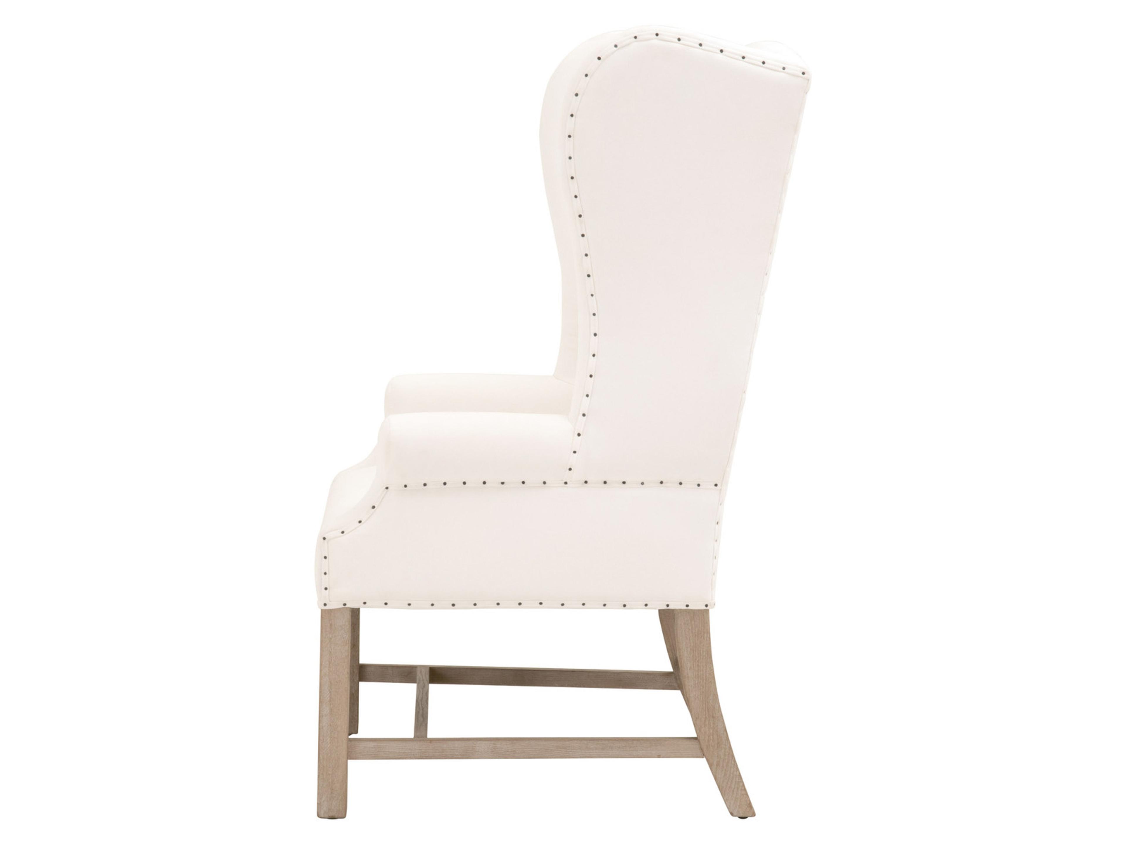 Luxecor Respite White Fabric Accent Chair